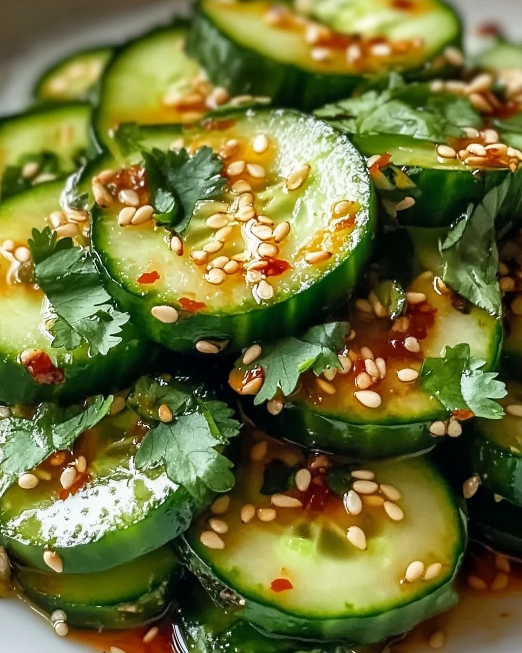 Asiatischer Gurkensalat: Chili-Sesam-Kick für heiße Tage!