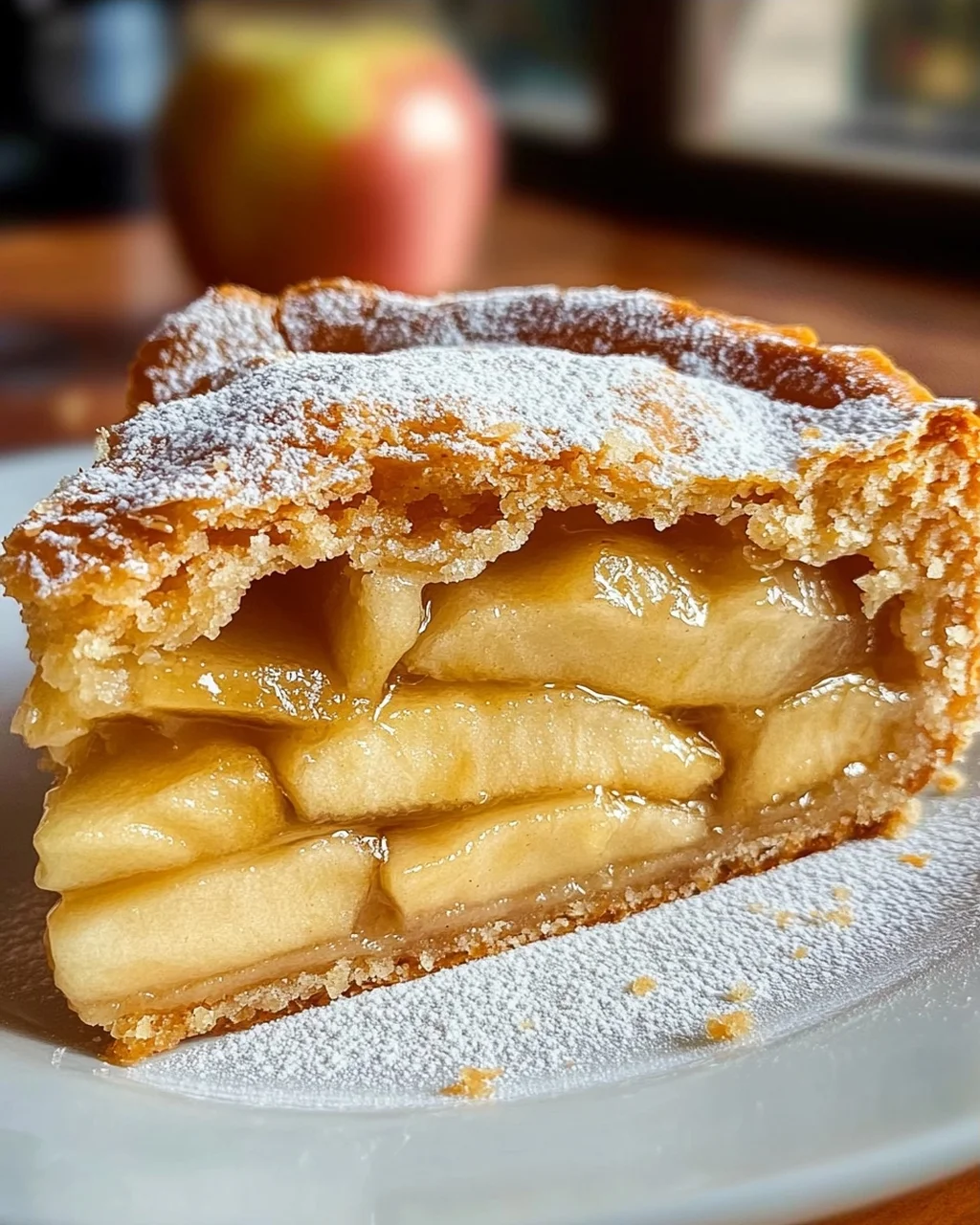 Bester gedeckter Apfelkuchen