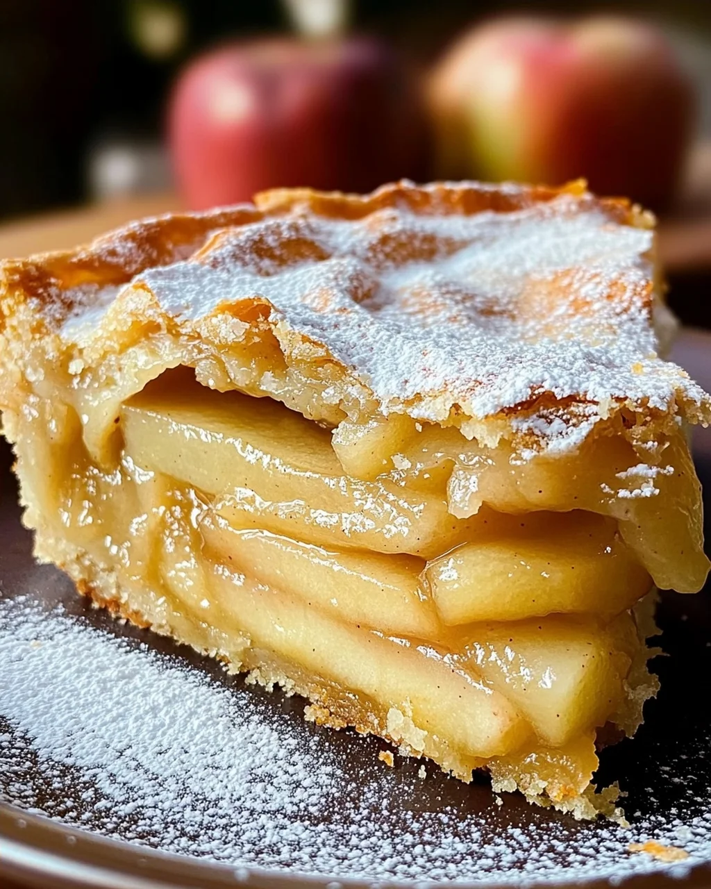 Bester gedeckter Apfelkuchen