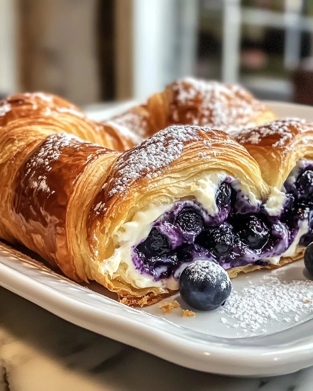 Blaubeer-Frischkäse-Croissant-Auflauf für dein Frühstück