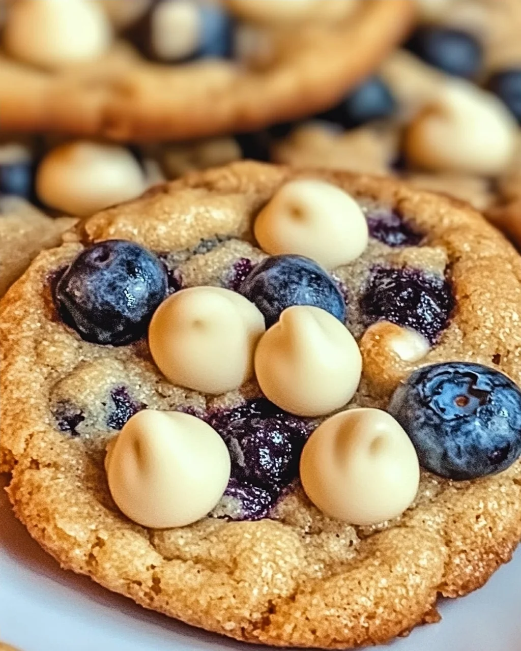 Blaubeer weiße Schokoladenstückchen Kekse schnell gemacht