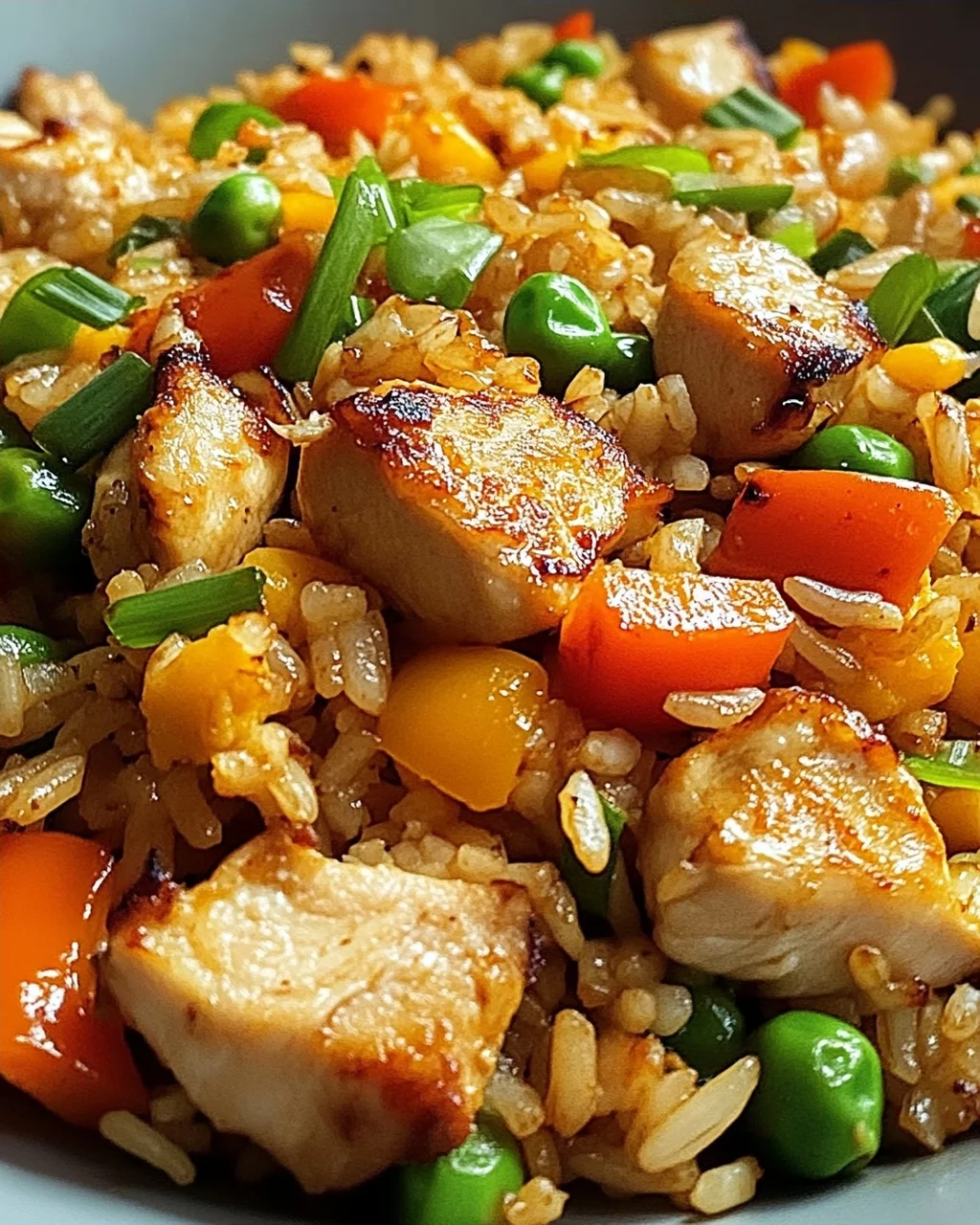Bratreis mit Hähnchen