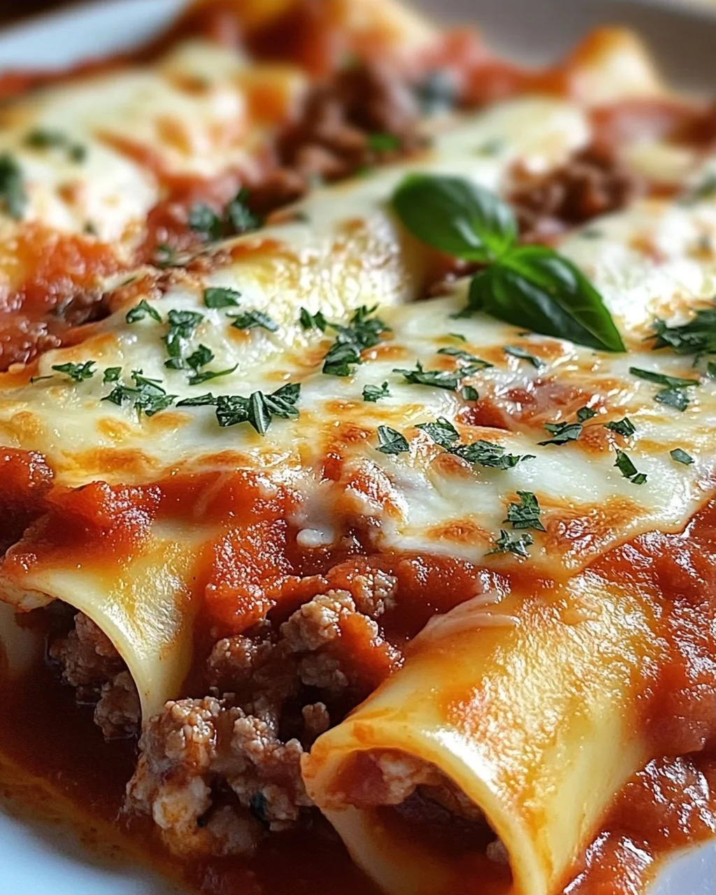 Cannelloni mit Rindfleisch und Käse