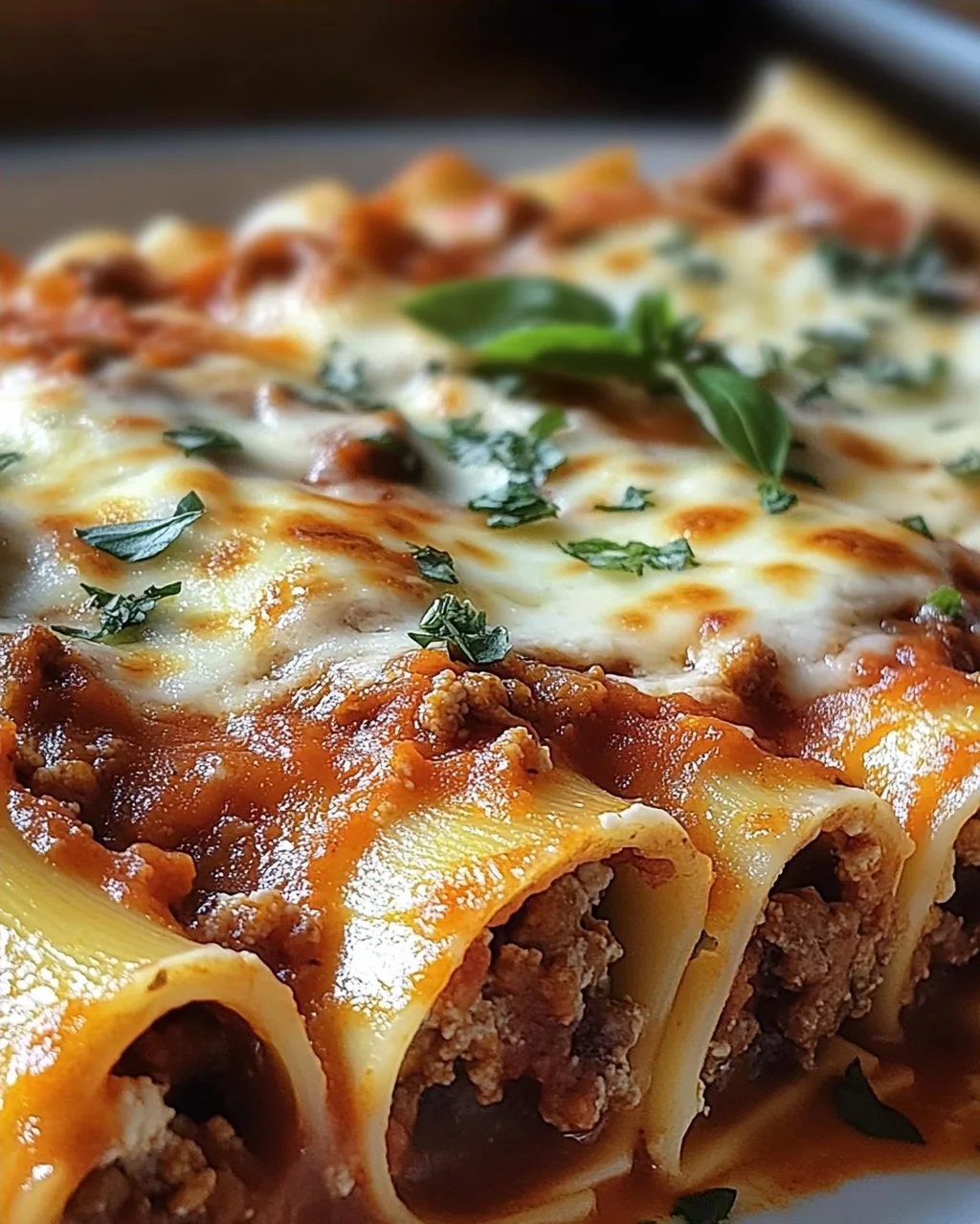 Cannelloni mit Rindfleisch und Käse