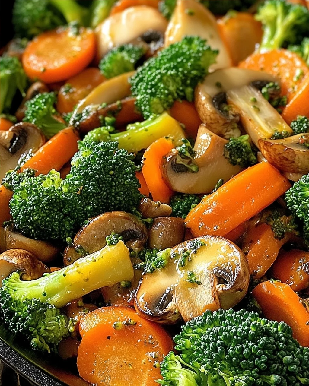 Champignon-Brokkoli-Karotten-Pfanne