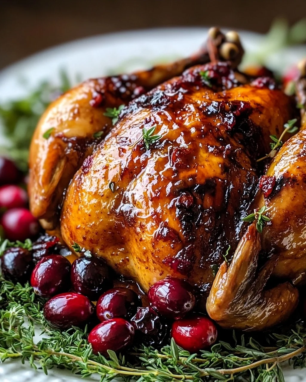 Cranberry Maple Roast Chicken