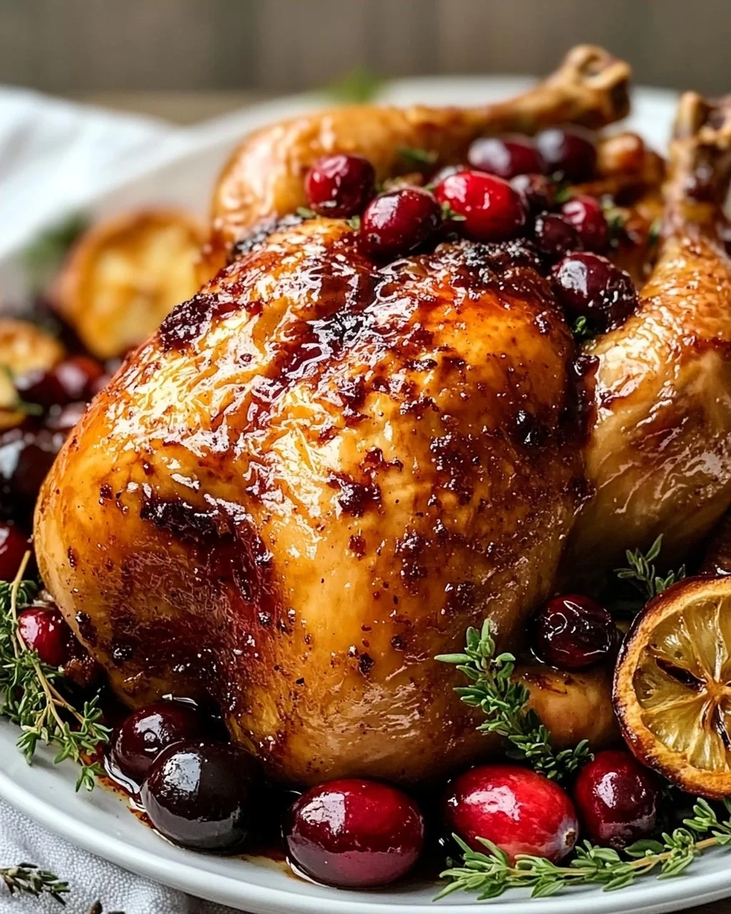 Cranberry Maple Roast Chicken