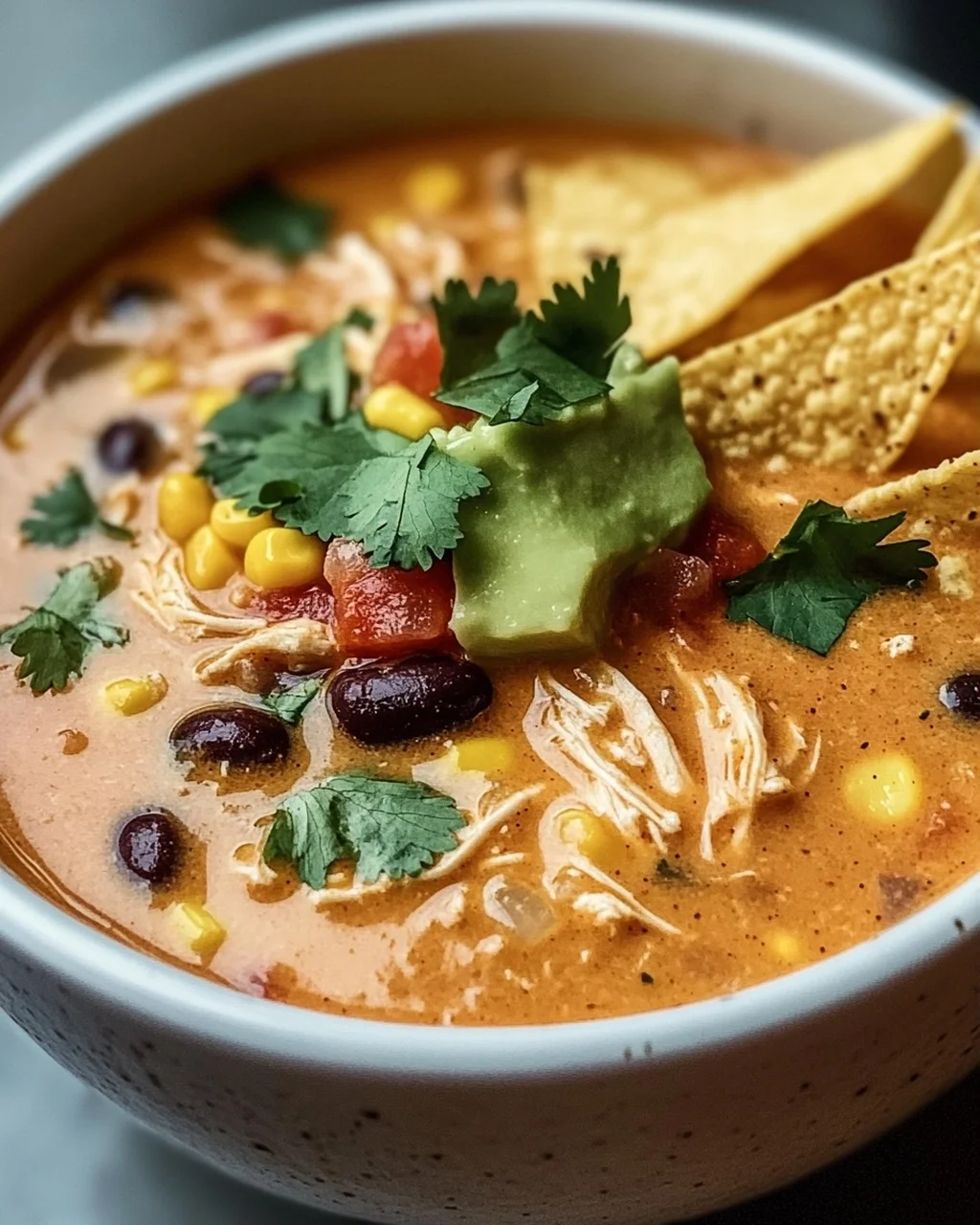 Cremige Hähnchen-Enchilada-Suppe: Ein Genuss für alle!