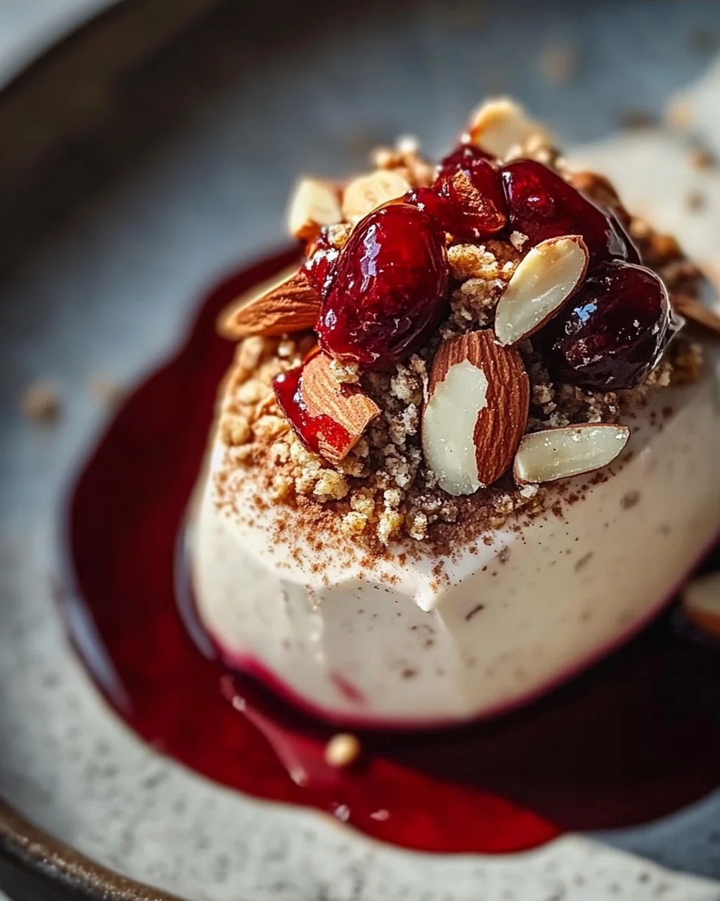 Cremiges Zimtparfait mit gebrannten Mandeln genießen!