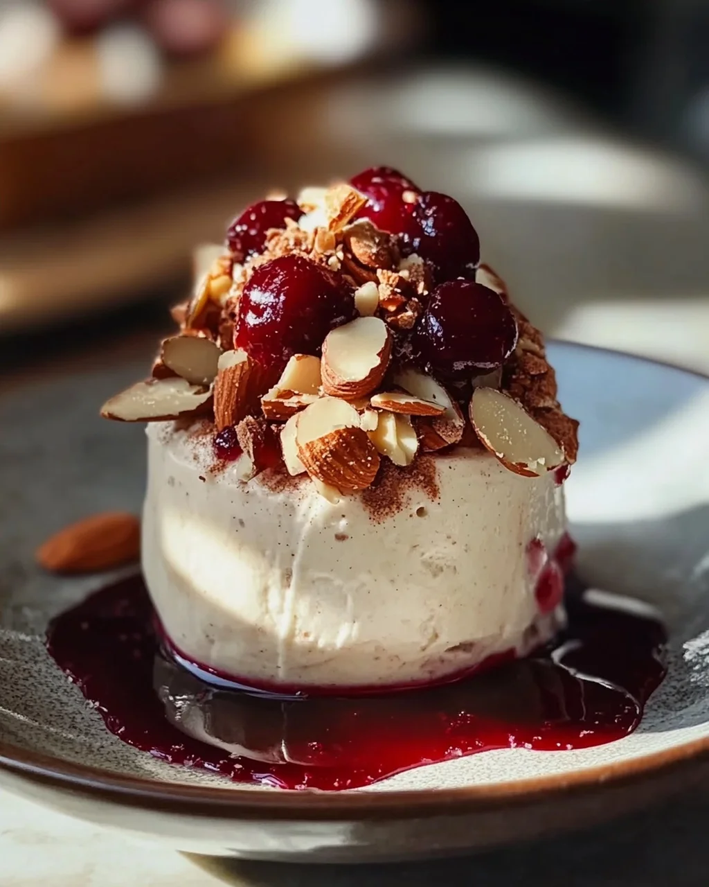 Cremiges Zimtparfait mit gebrannten Mandeln genießen!