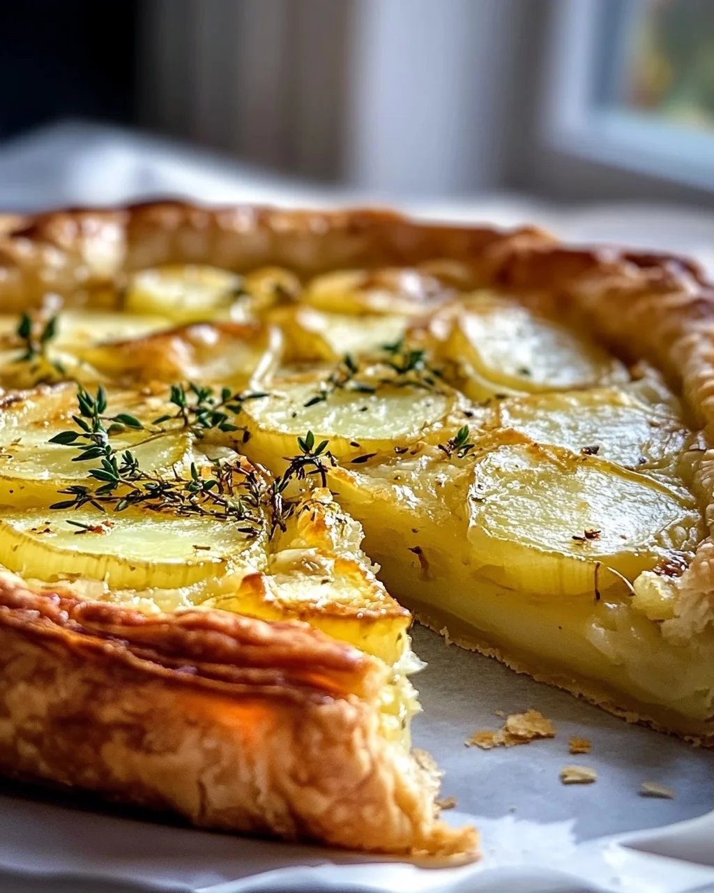Delicious Potato Leek Tart with Puff Pastry Recipe