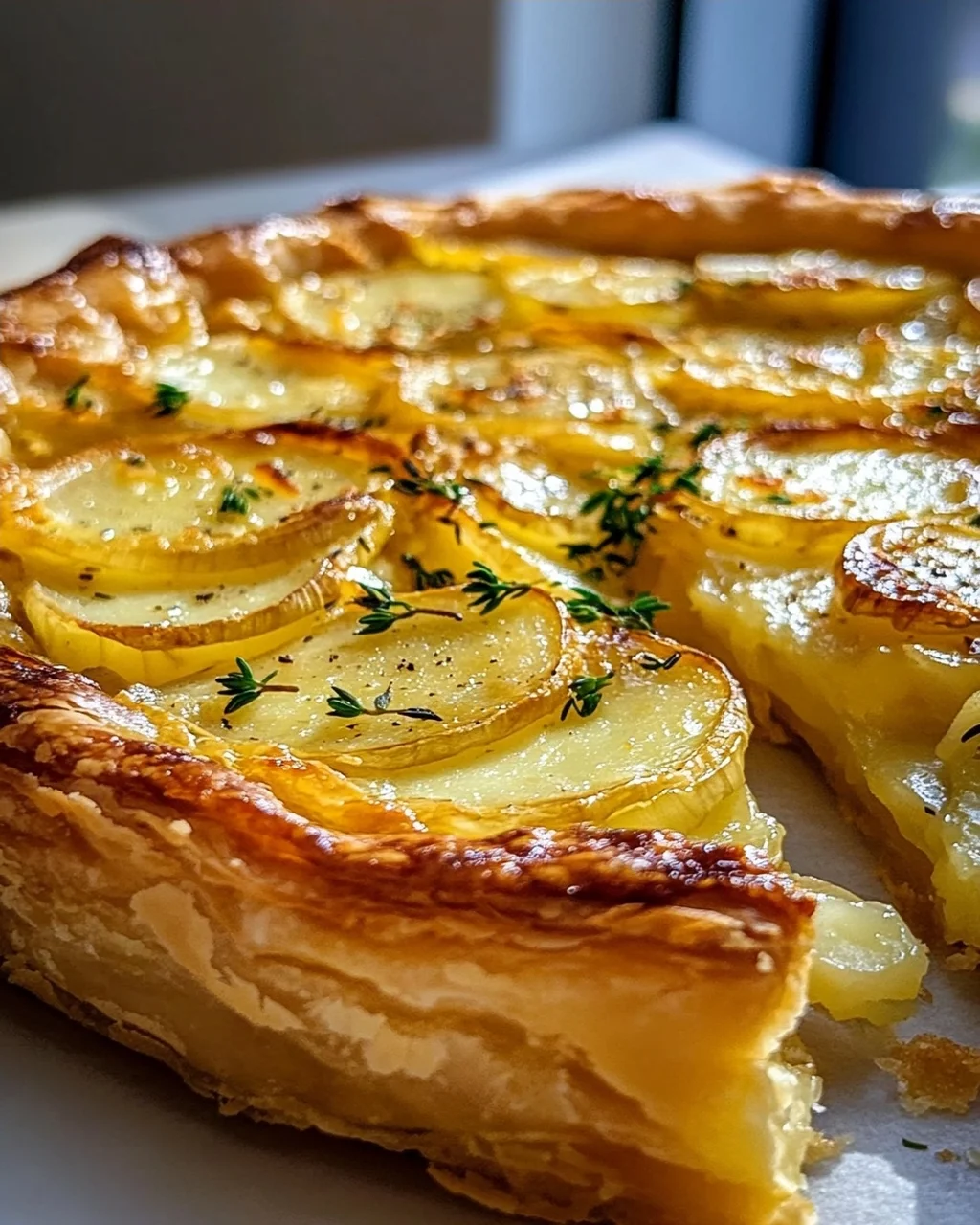 Delicious Potato Leek Tart with Puff Pastry Recipe
