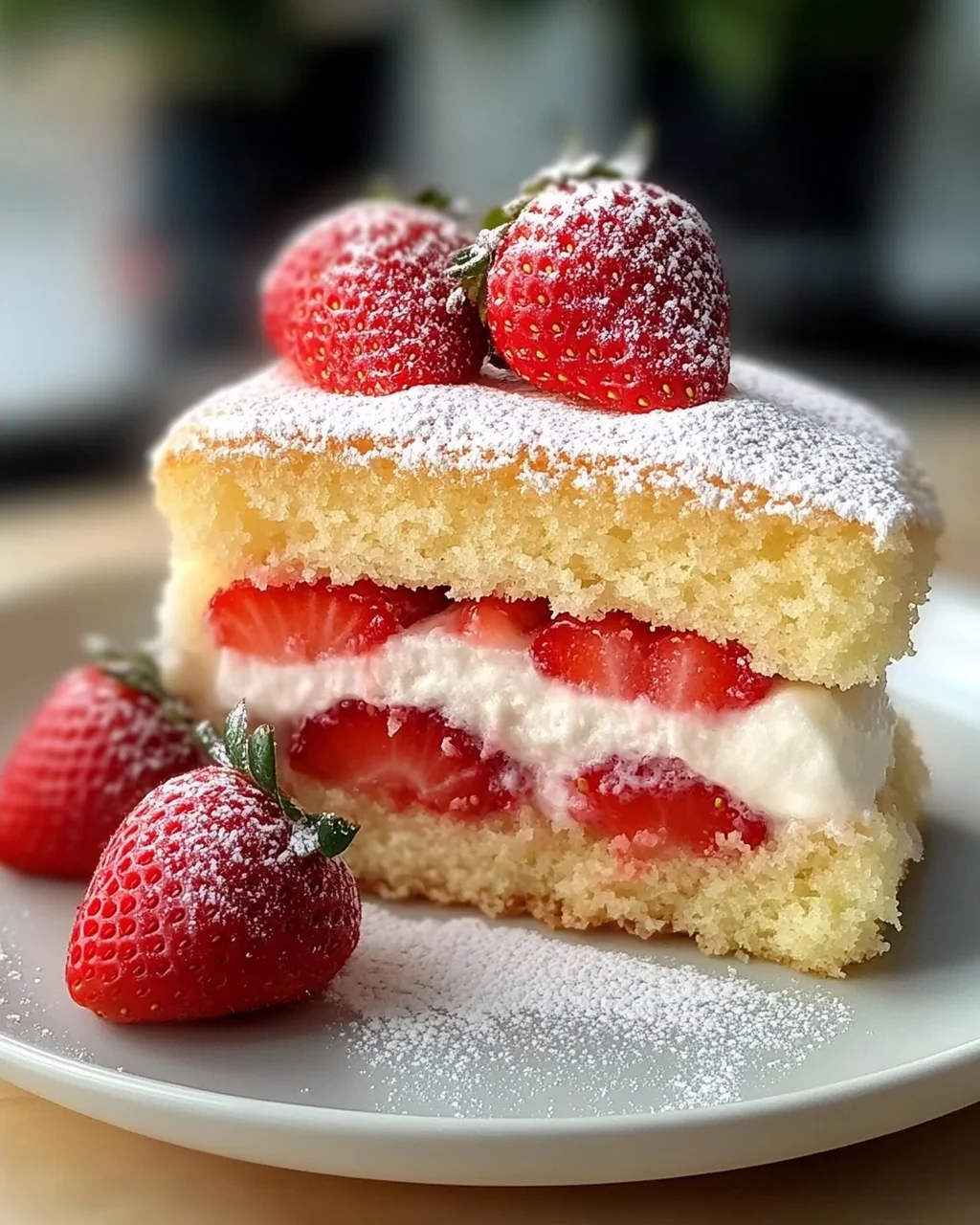 Erdbeer-Kokos-Sponge-Kuchen leicht gemacht