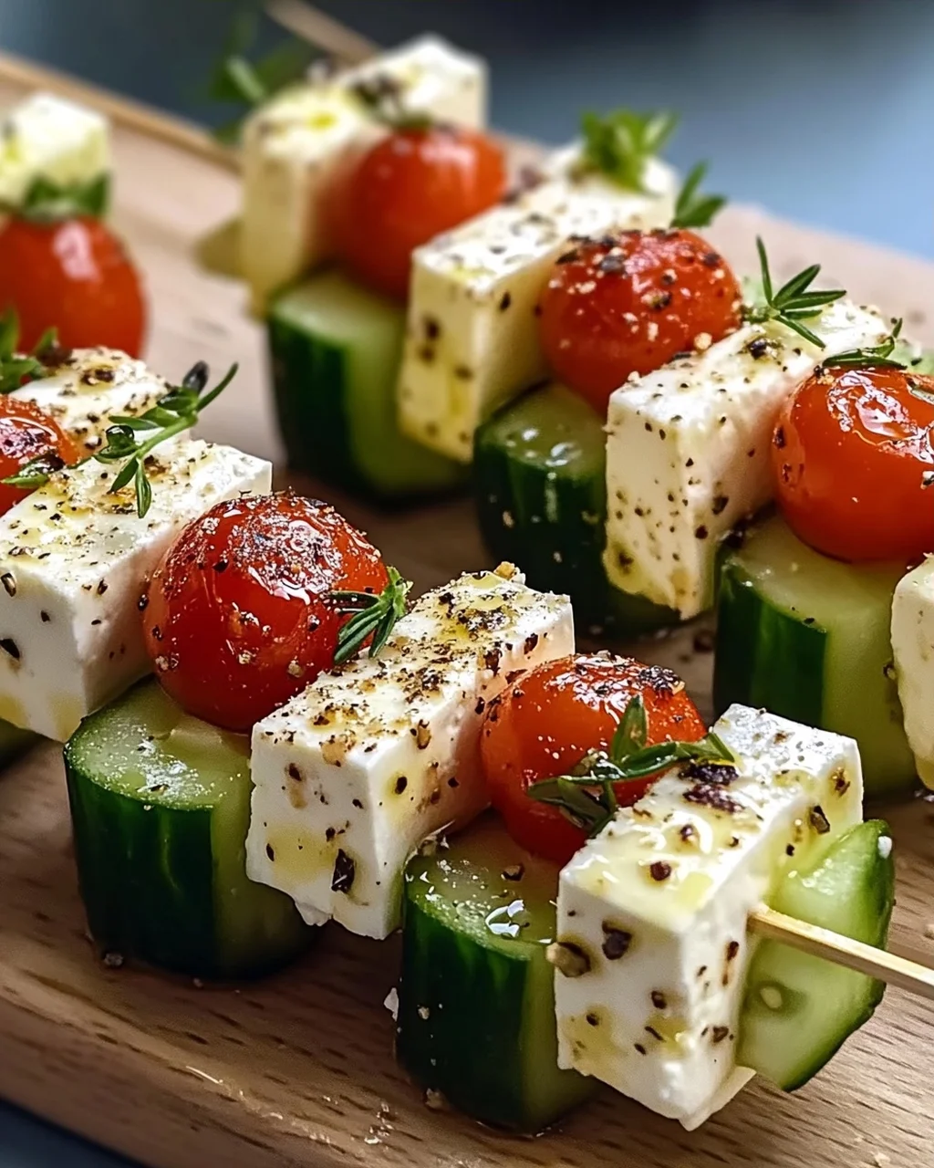 Feta Spieße mit Gurke: Lecker, leicht & schnell zubereitet