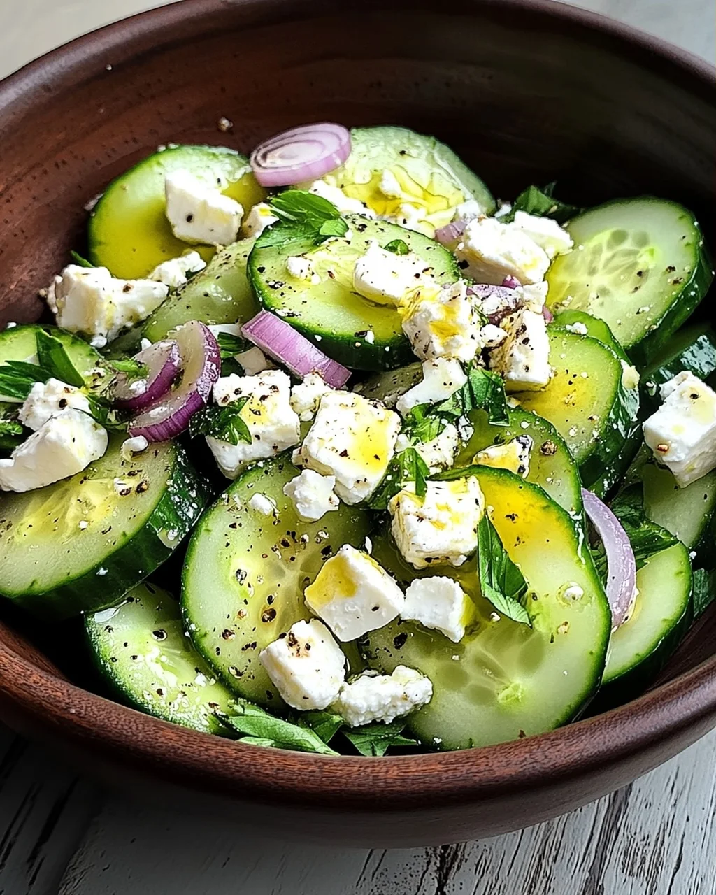 Gurken-Avocado-Salat mit Feta