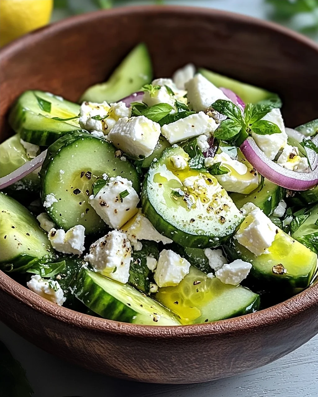 Gurken-Avocado-Salat mit Feta