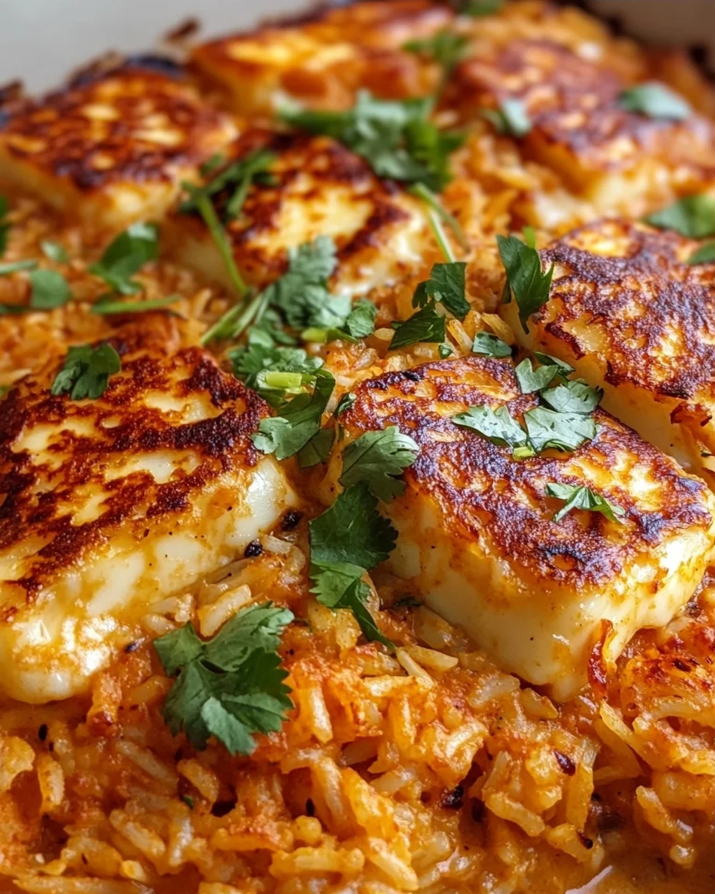 Halloumi Makhani Reisauflauf