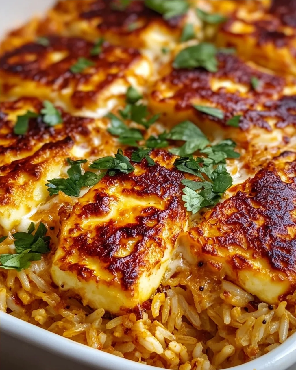 Halloumi Makhani Reisauflauf