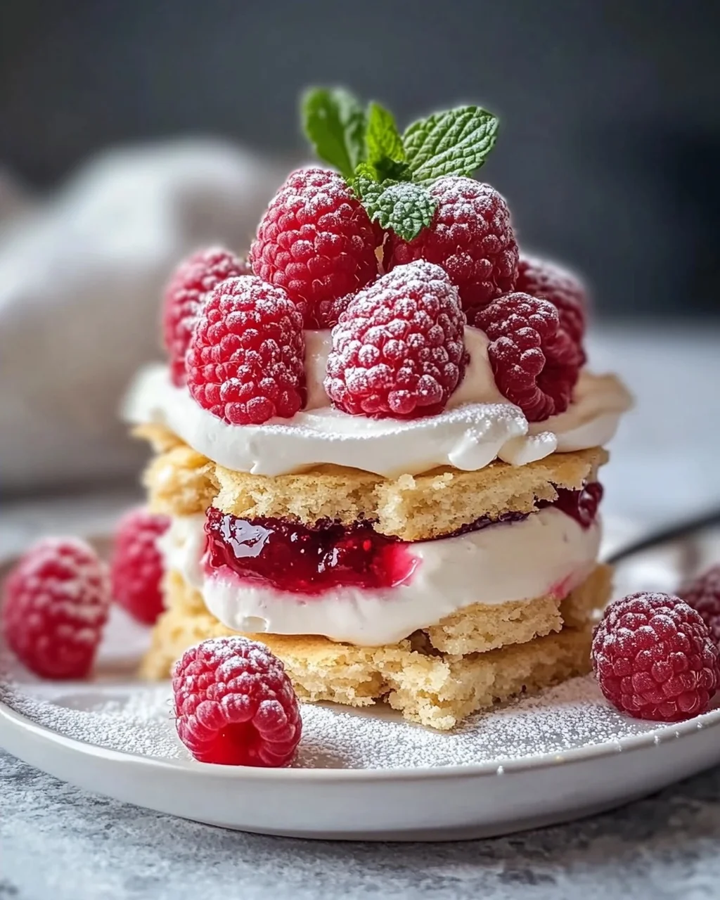 Himmlische Vanillekipferl Dessert mit nicht-alkoholischen Beeren