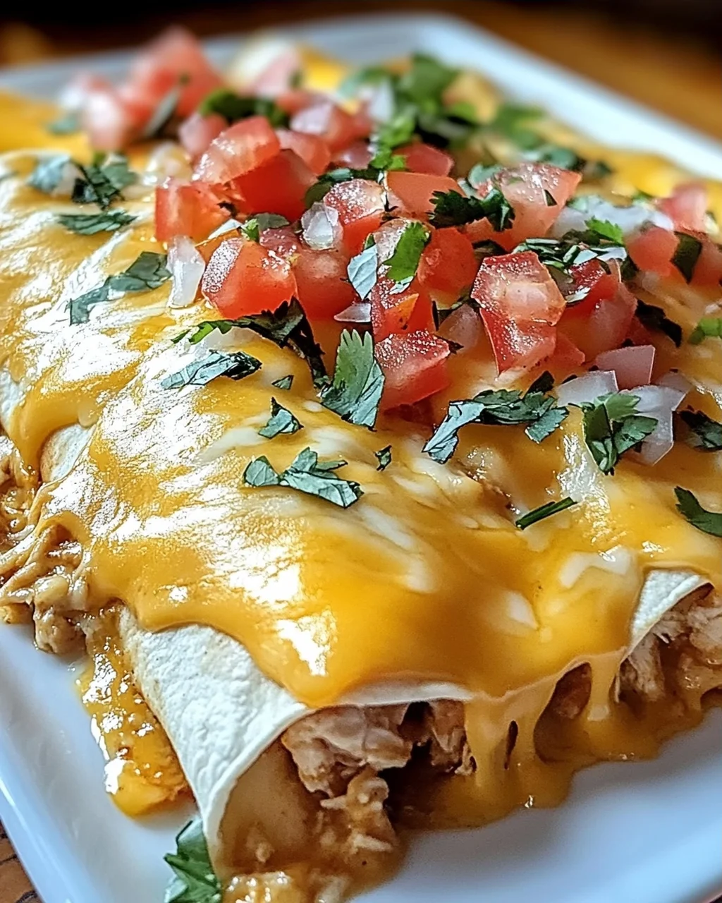 Käse-Hühnchen-Enchiladas mit Queso für jeden Anlass