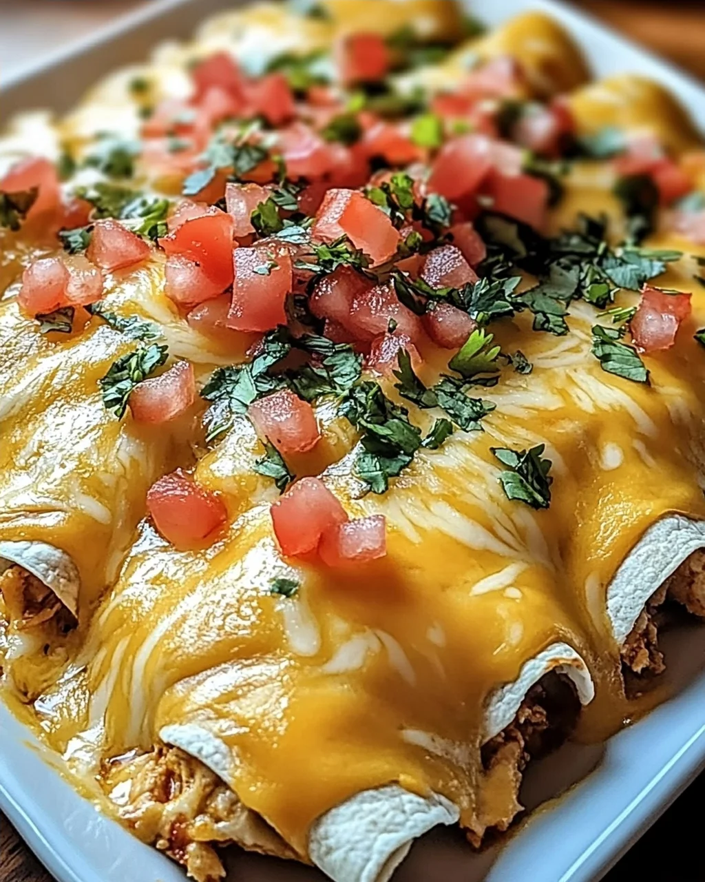 Käse-Hühnchen-Enchiladas mit Queso für jeden Anlass