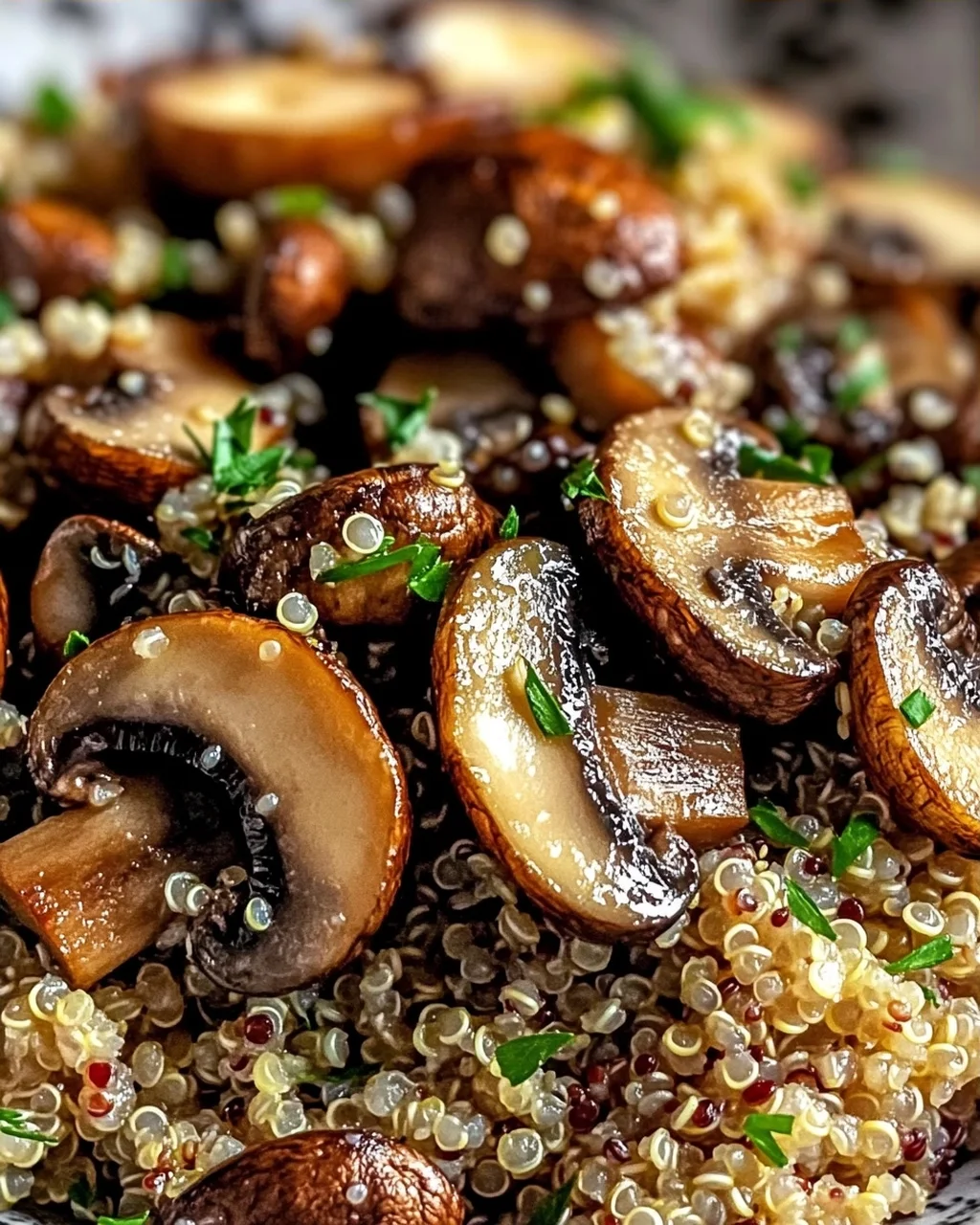 Knoblauchige Pilz-Quinoa für Genussmomente