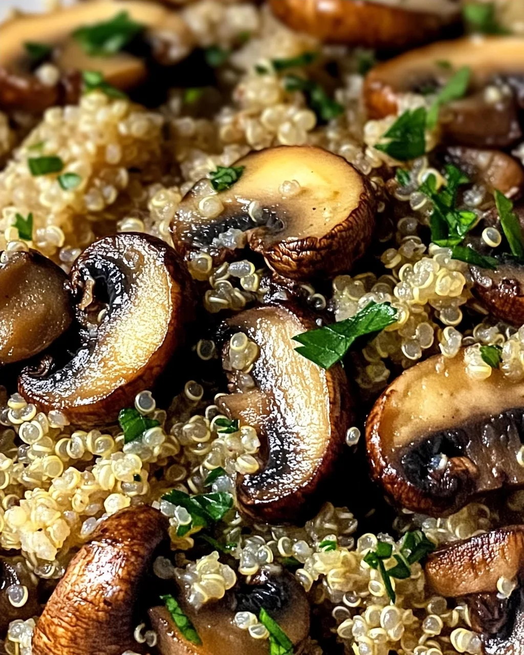 Knoblauchige Pilz-Quinoa für Genussmomente