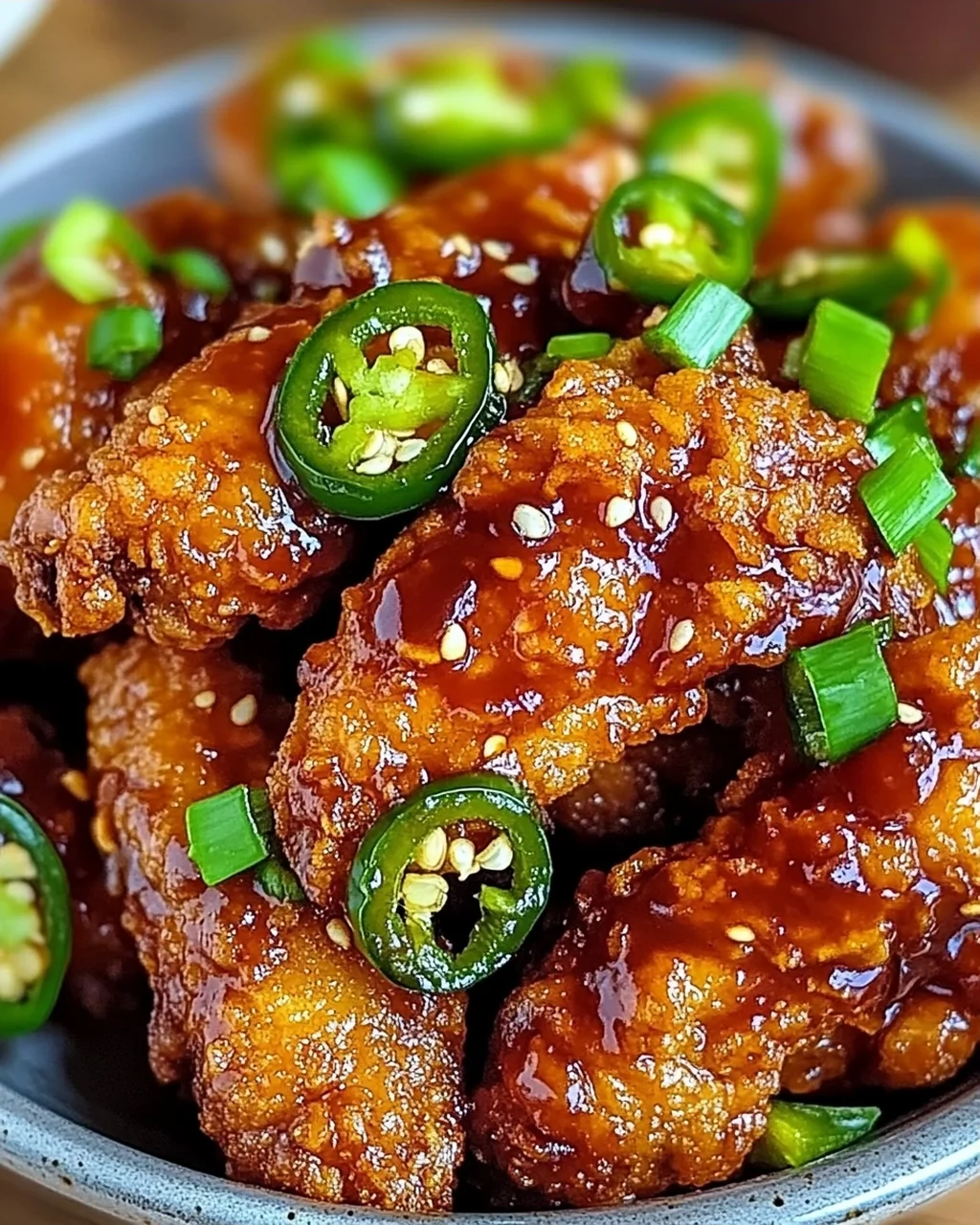 Knusprig würziges Jalapeño-Hühnchen genießen