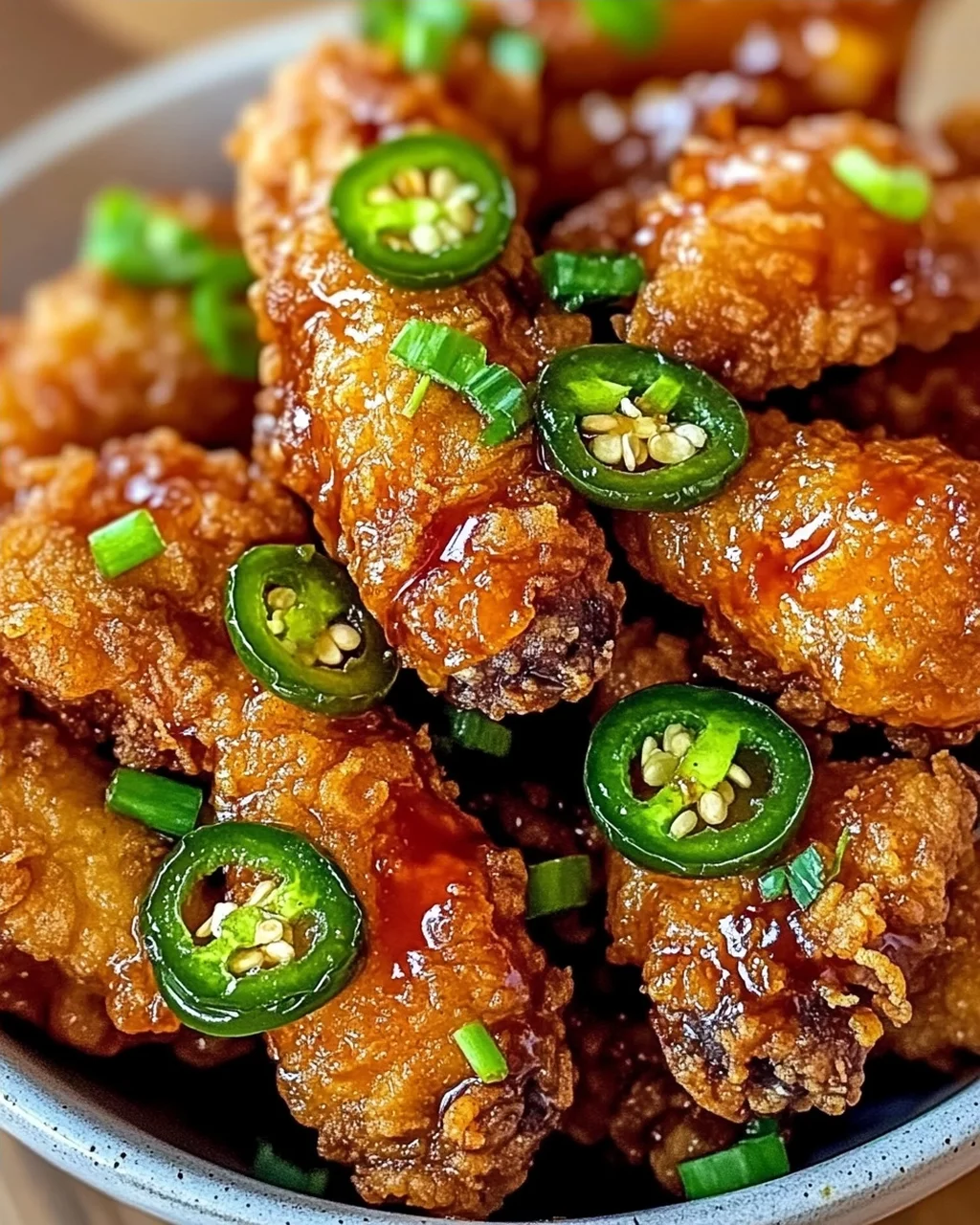 Knusprig würziges Jalapeño-Hühnchen genießen