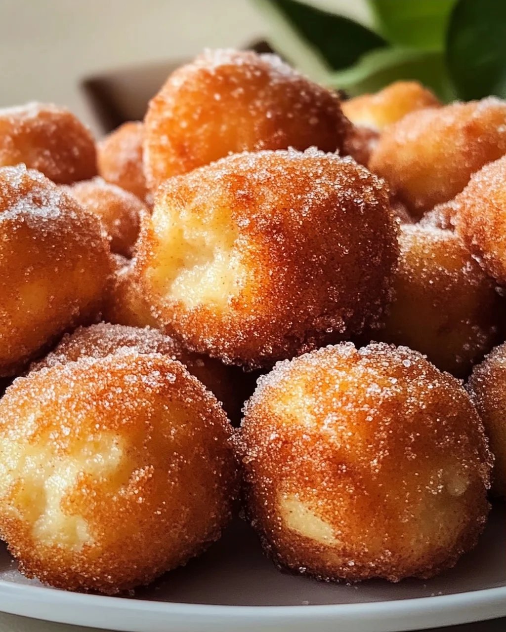Knusprige Frühstücks-Fritter-Bites mit Zimtzucker
