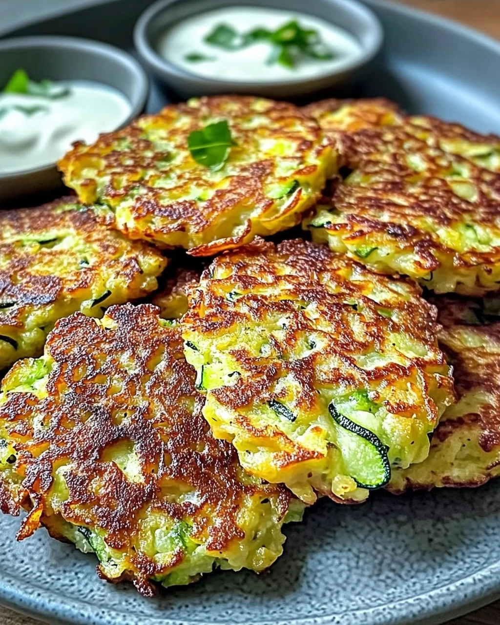 Knusprige und einfache Zucchini-Puffer für jeden Tag