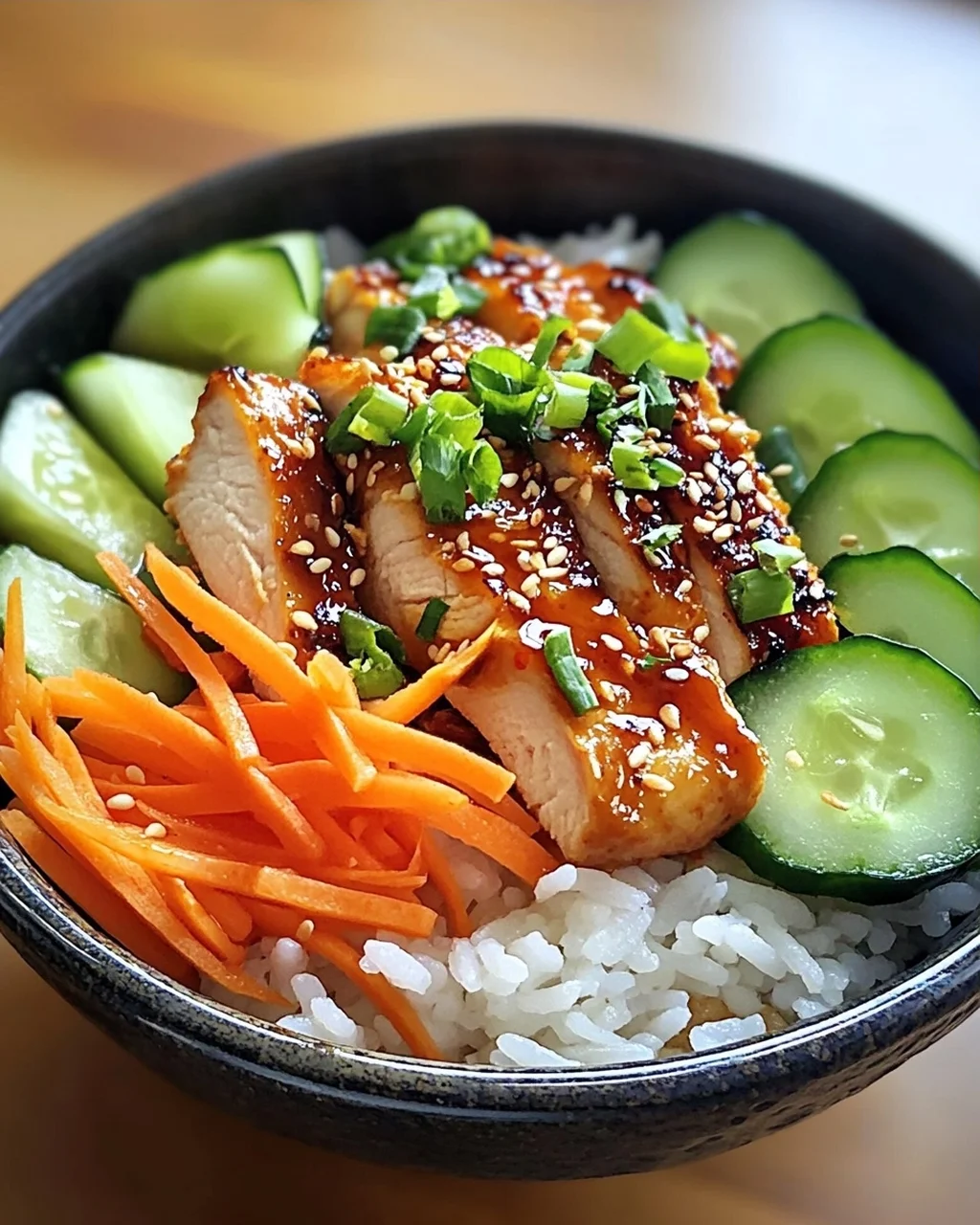 Koreanischer Reis Hähnchen Bowl
