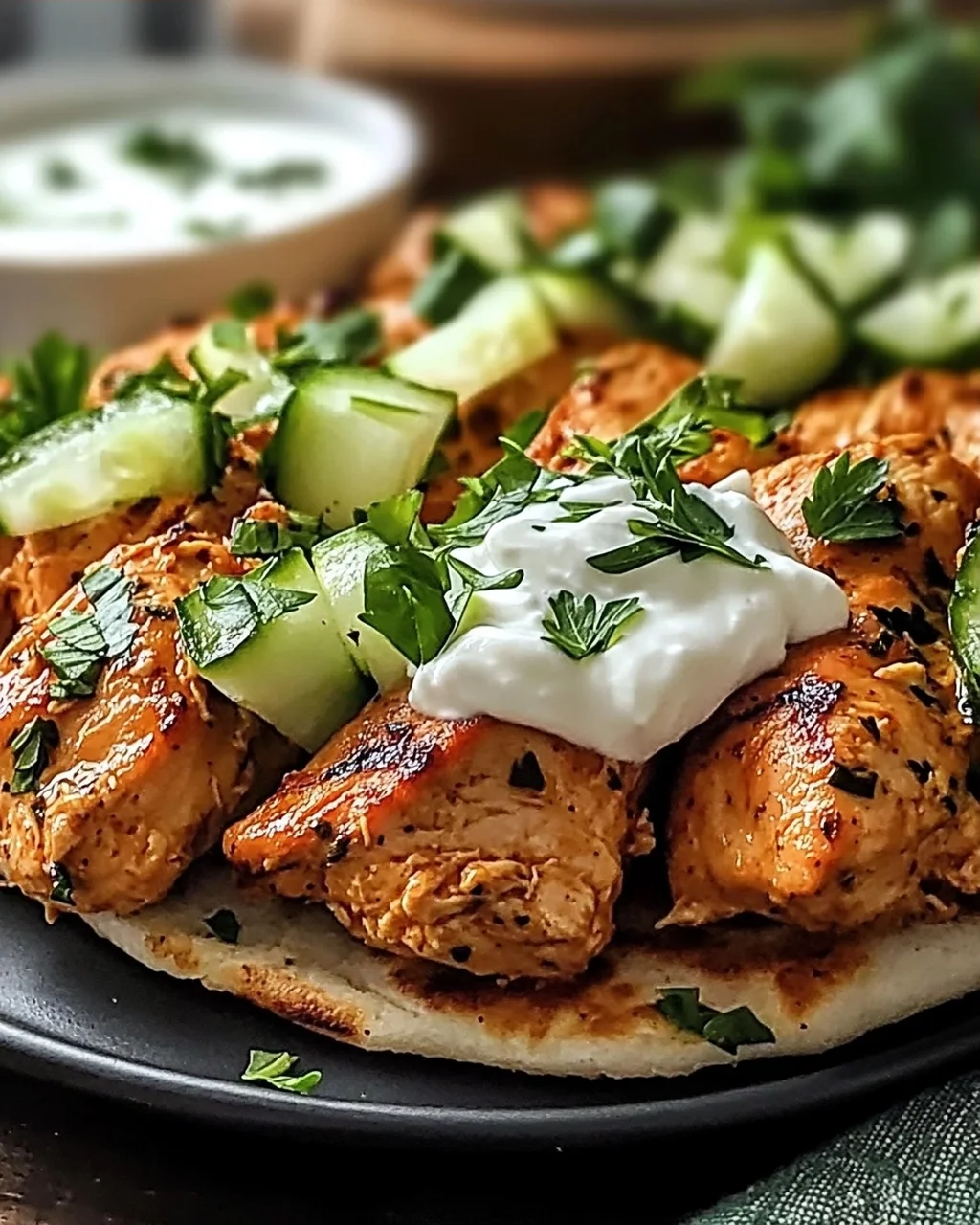 Köstliche Slow Cooker Hähnchen Gyros für jeden Tag