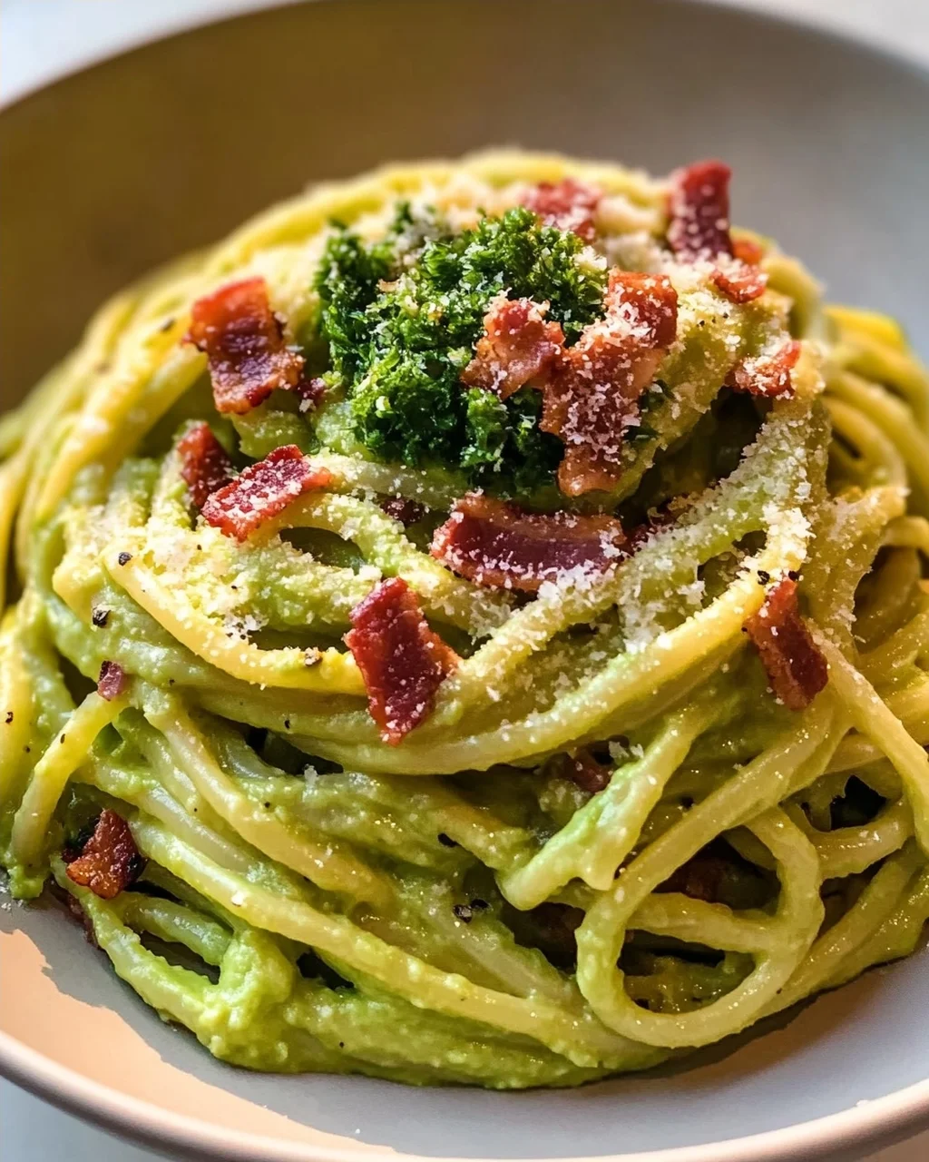 Leckere Avocado Carbonara mit Rindfleisch – Einfaches Rezept!