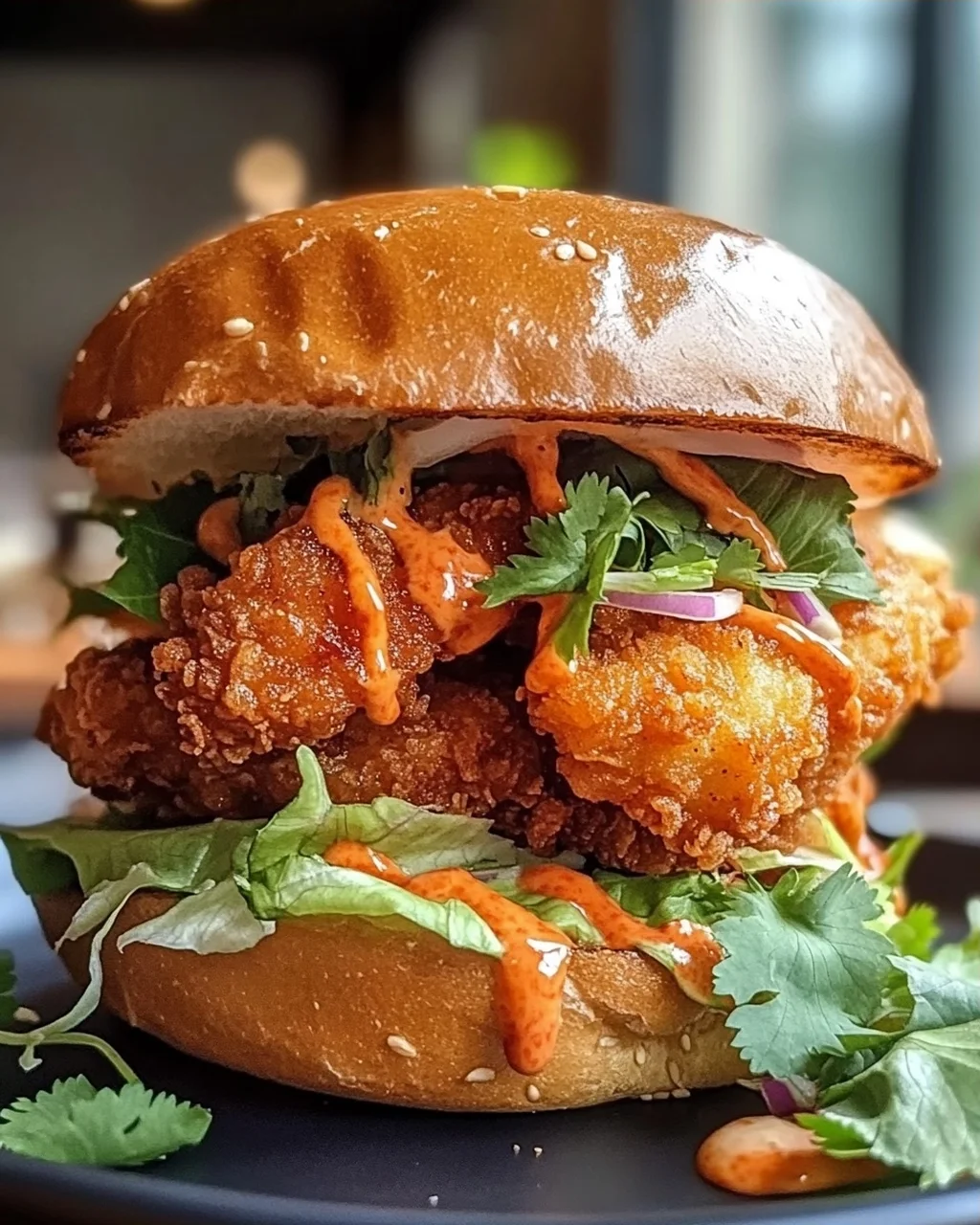 Leckeres Thai Fried Chicken Sandwich: Knusprig und würzig!