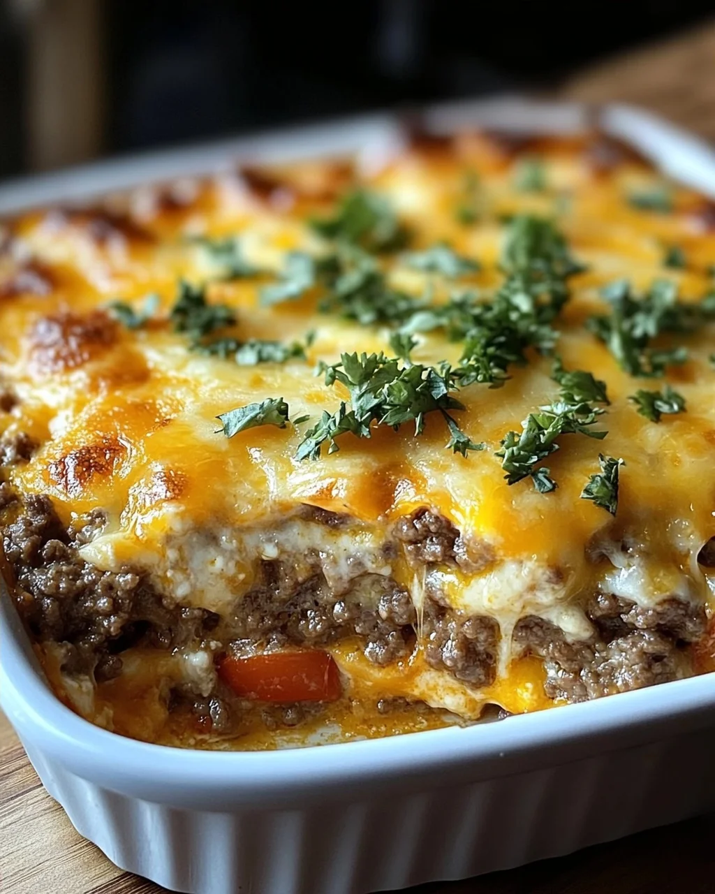 Low Carb Cheeseburger-Auflauf