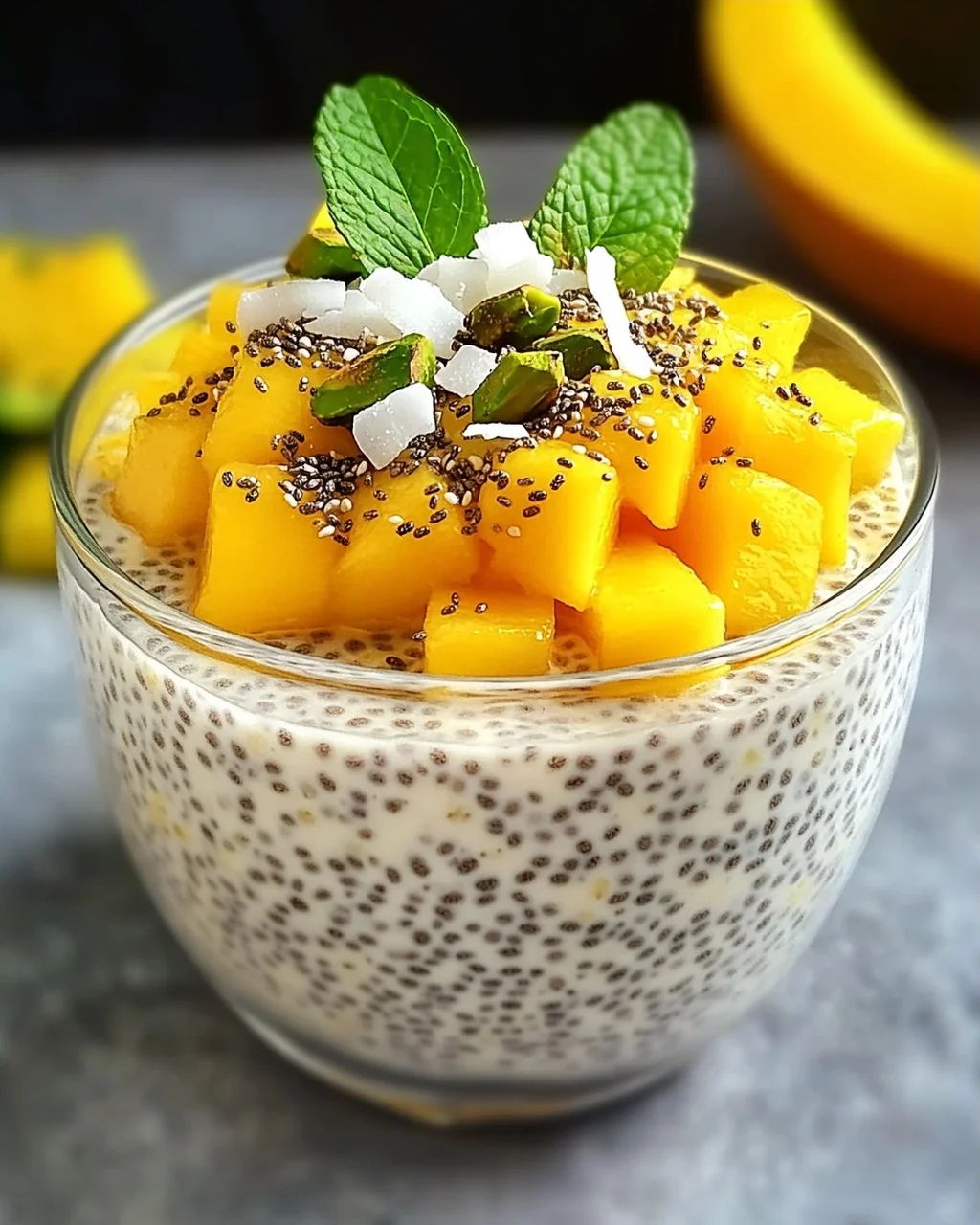 Mango Chia-Samen-Pudding für deinen perfekten Frühstücksstart
