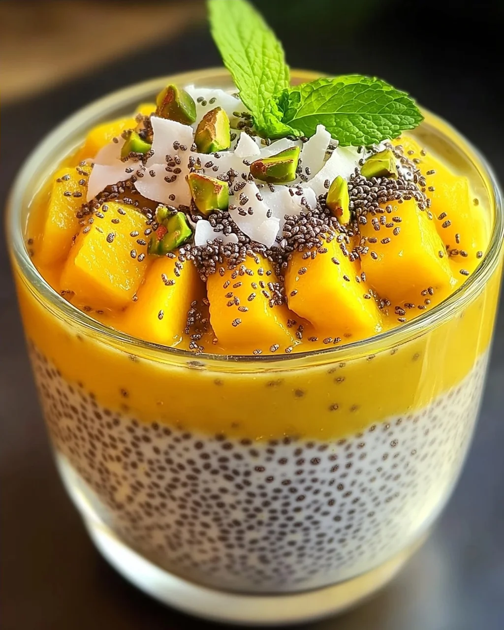 Mango Chia-Samen-Pudding für deinen perfekten Frühstücksstart