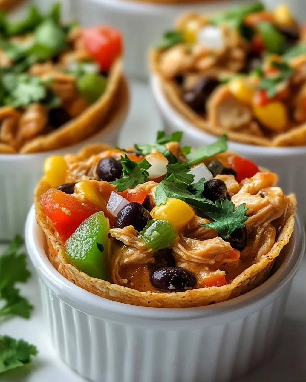 Mini Crock Pot Fiesta Chicken Cups – Perfekt für Partys!