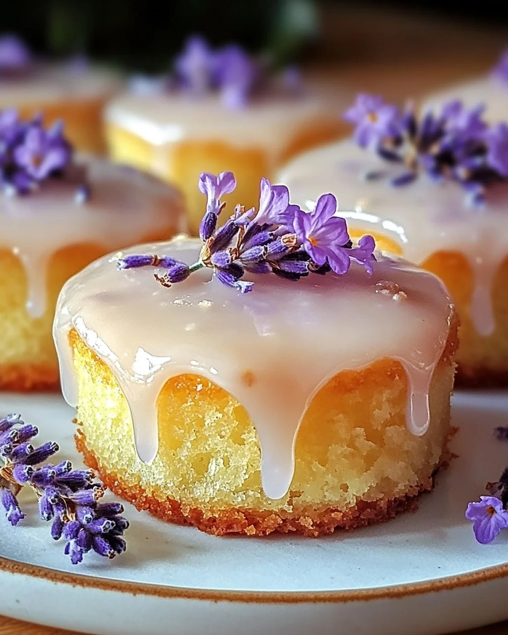 Mini Zitronenkuchen mit Lavendelglasur für besondere Anlässe