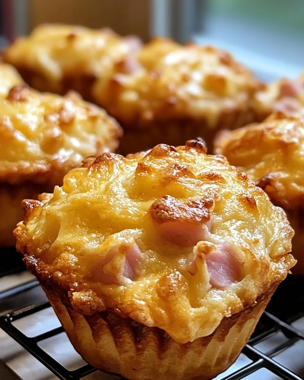 Muffins mit Putenschinken und Käse