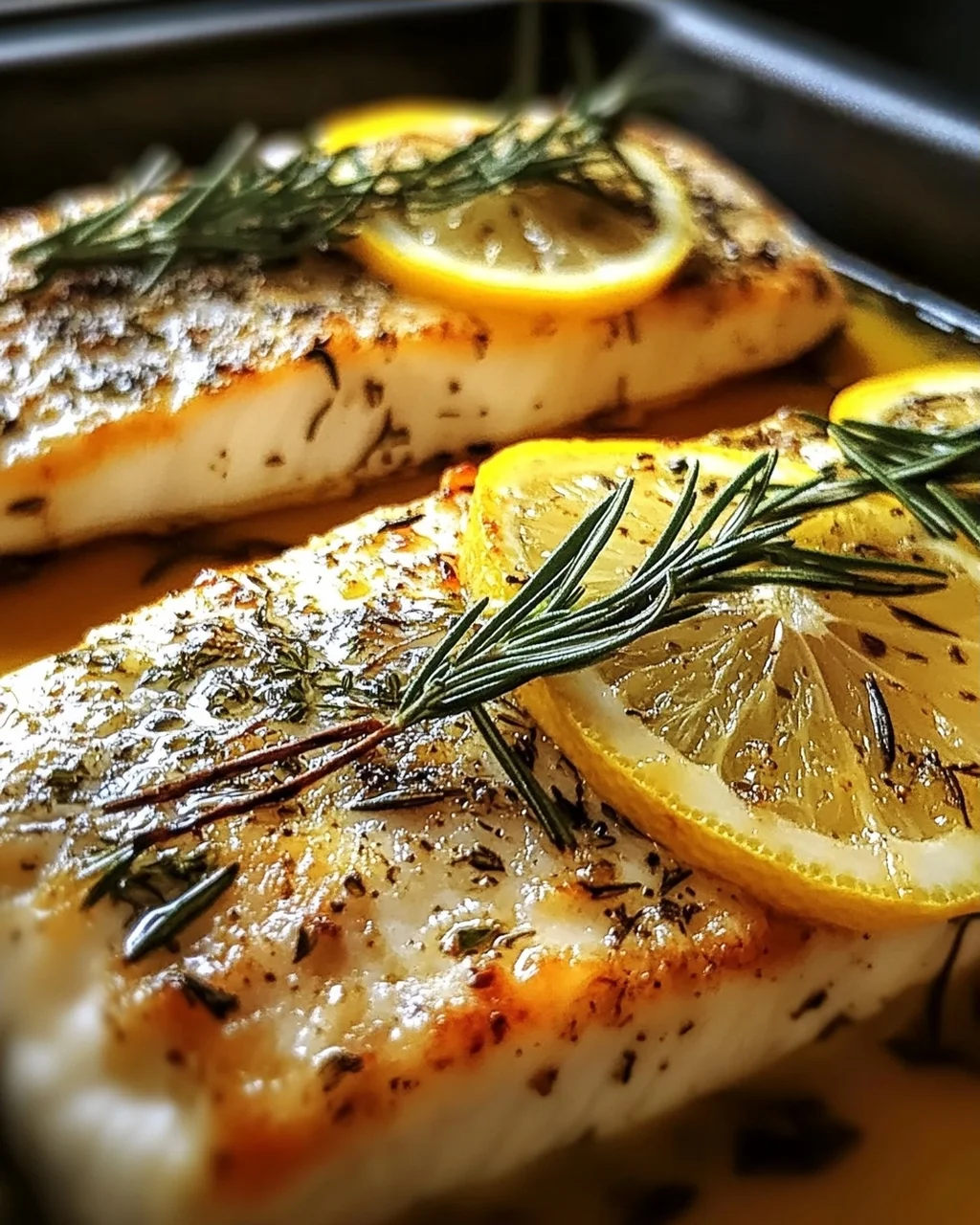 Ofenfisch mit Kräutern und Zitronen