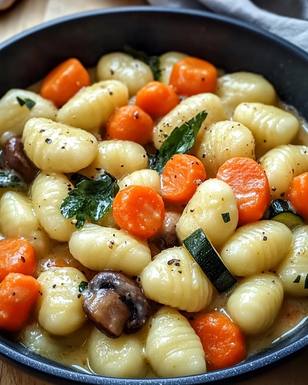 One Pot Gnocchi mit Rahmgemüse