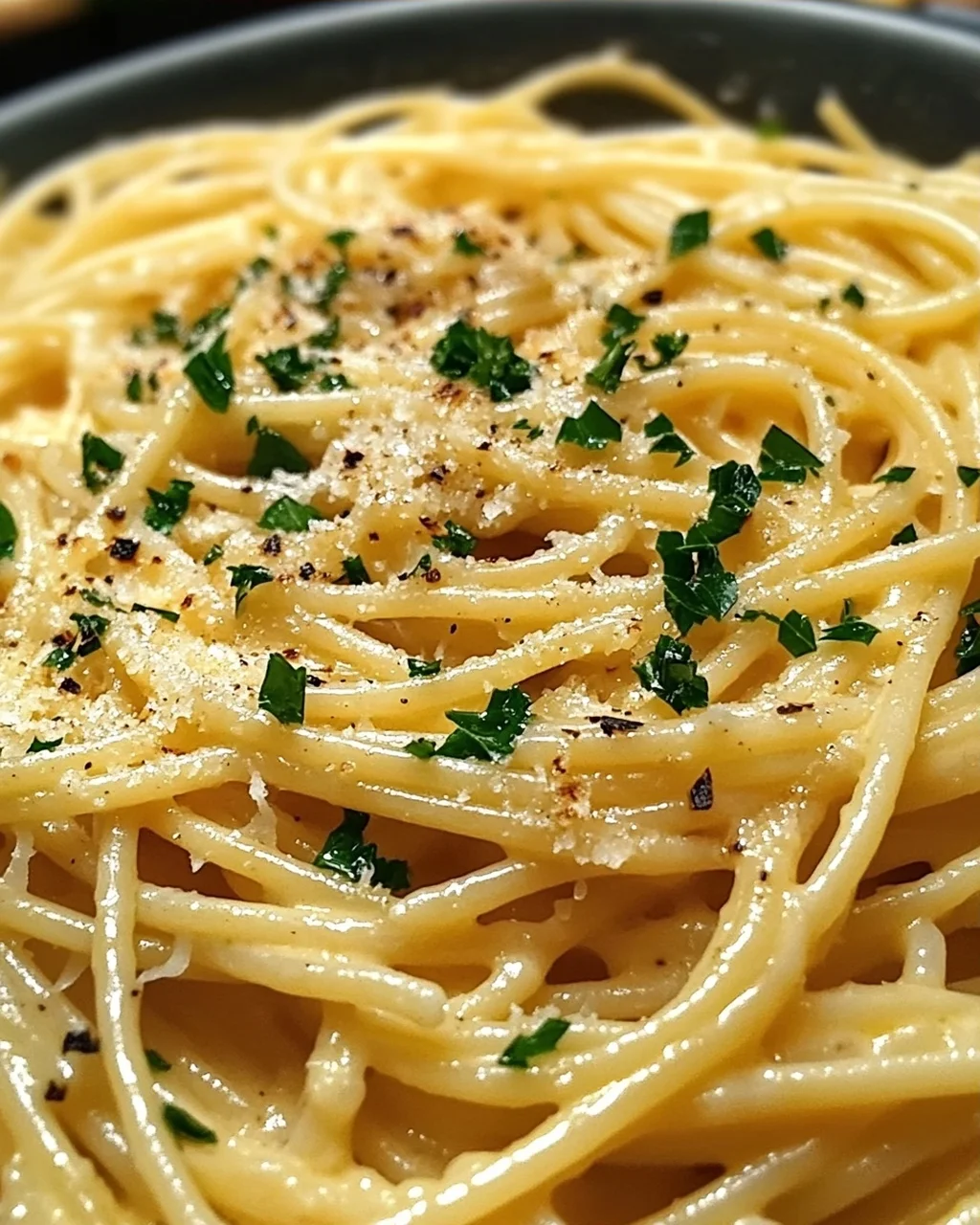One Pot Knoblauch Käse Pasta