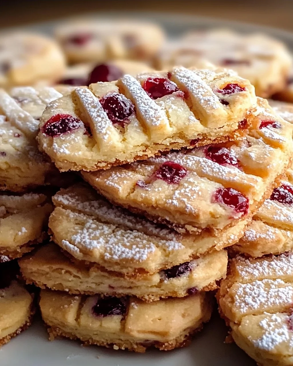 Orangen-Cranberry-Shortbread-Kekse für die Feiertage