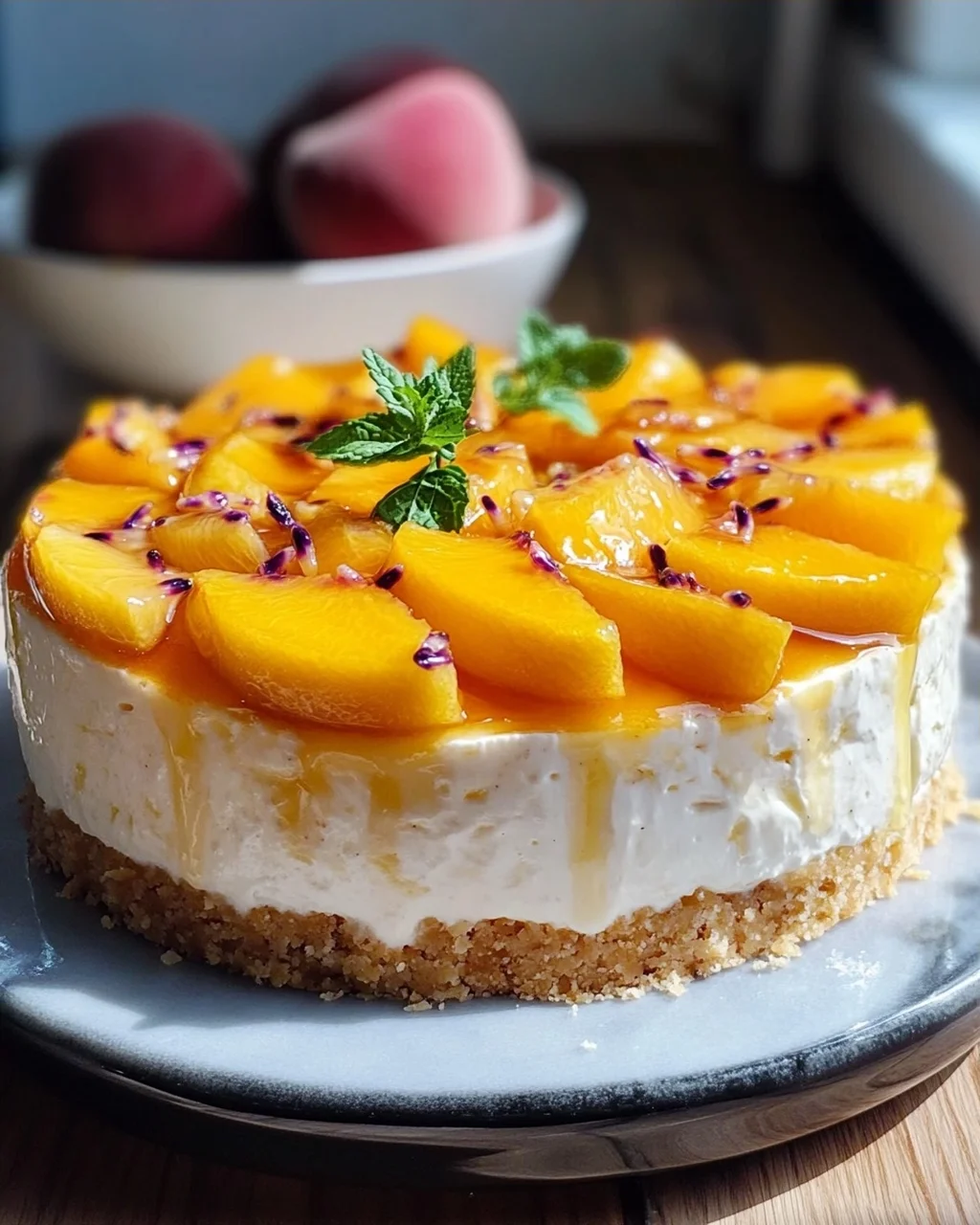 Pfirsich Maracuja Torte ohne Backen