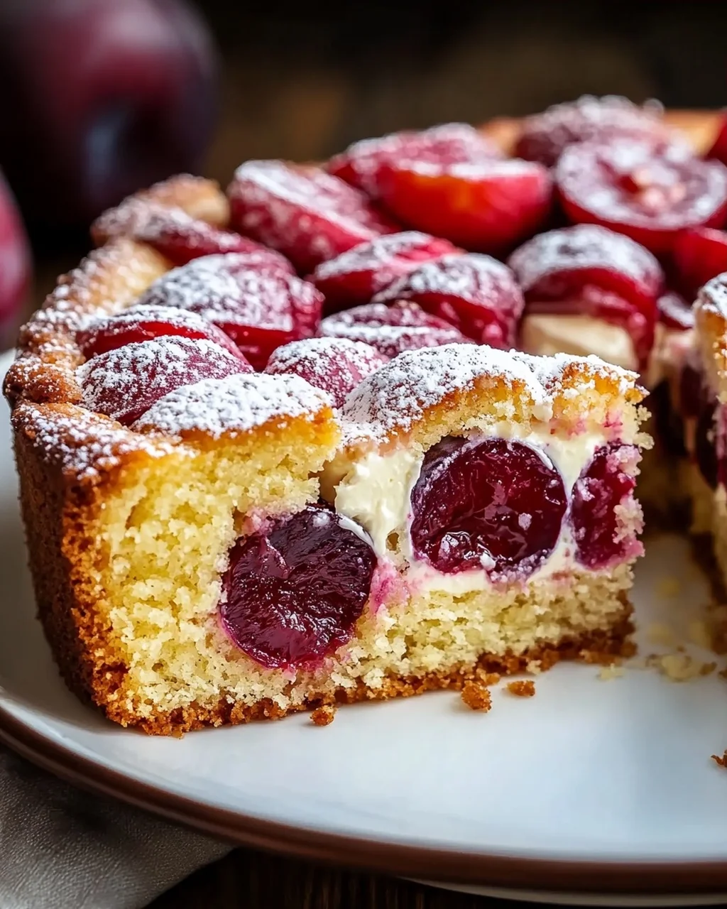 Pflaumenkuchen mit Schmand