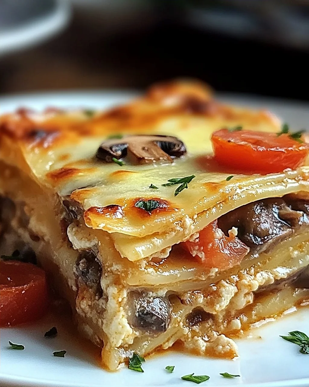 Pilzlasagne mit Traubentomaten – Vegetarischer Genuss