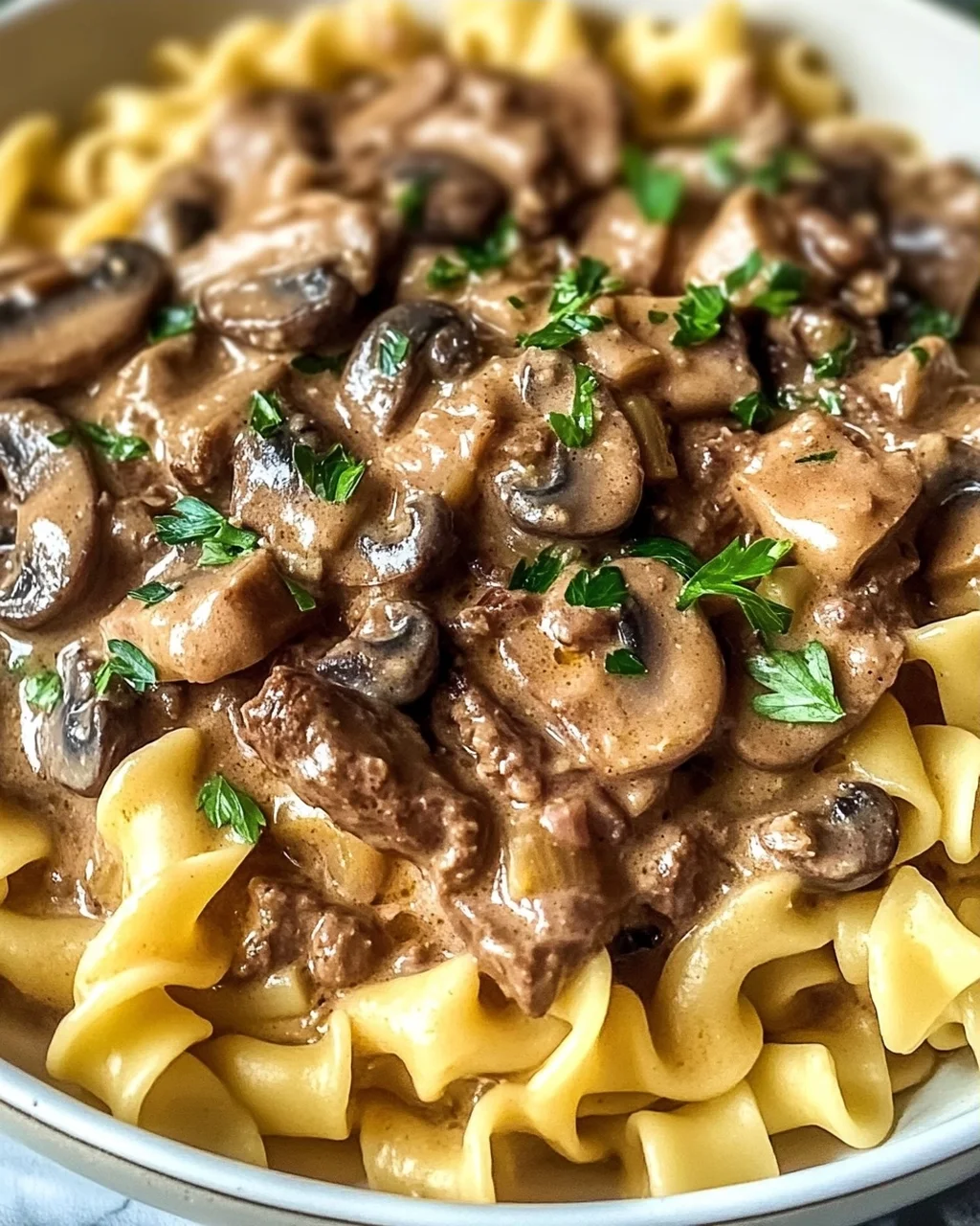 Rindfleisch Stroganoff für dein ideales Familienessen