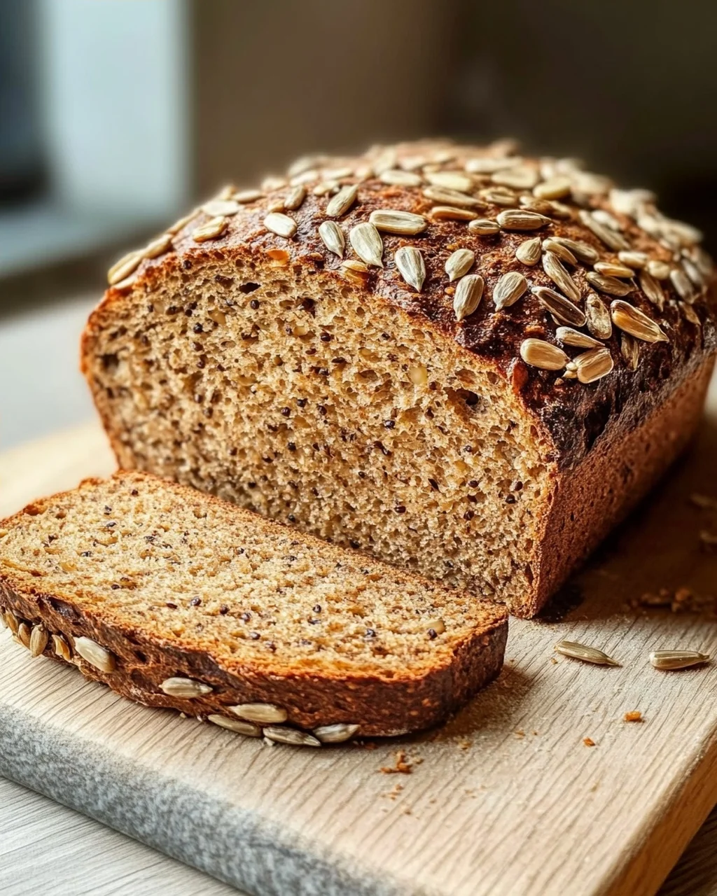 Roggenvollkornbrot mit Sonnenblumenkernen